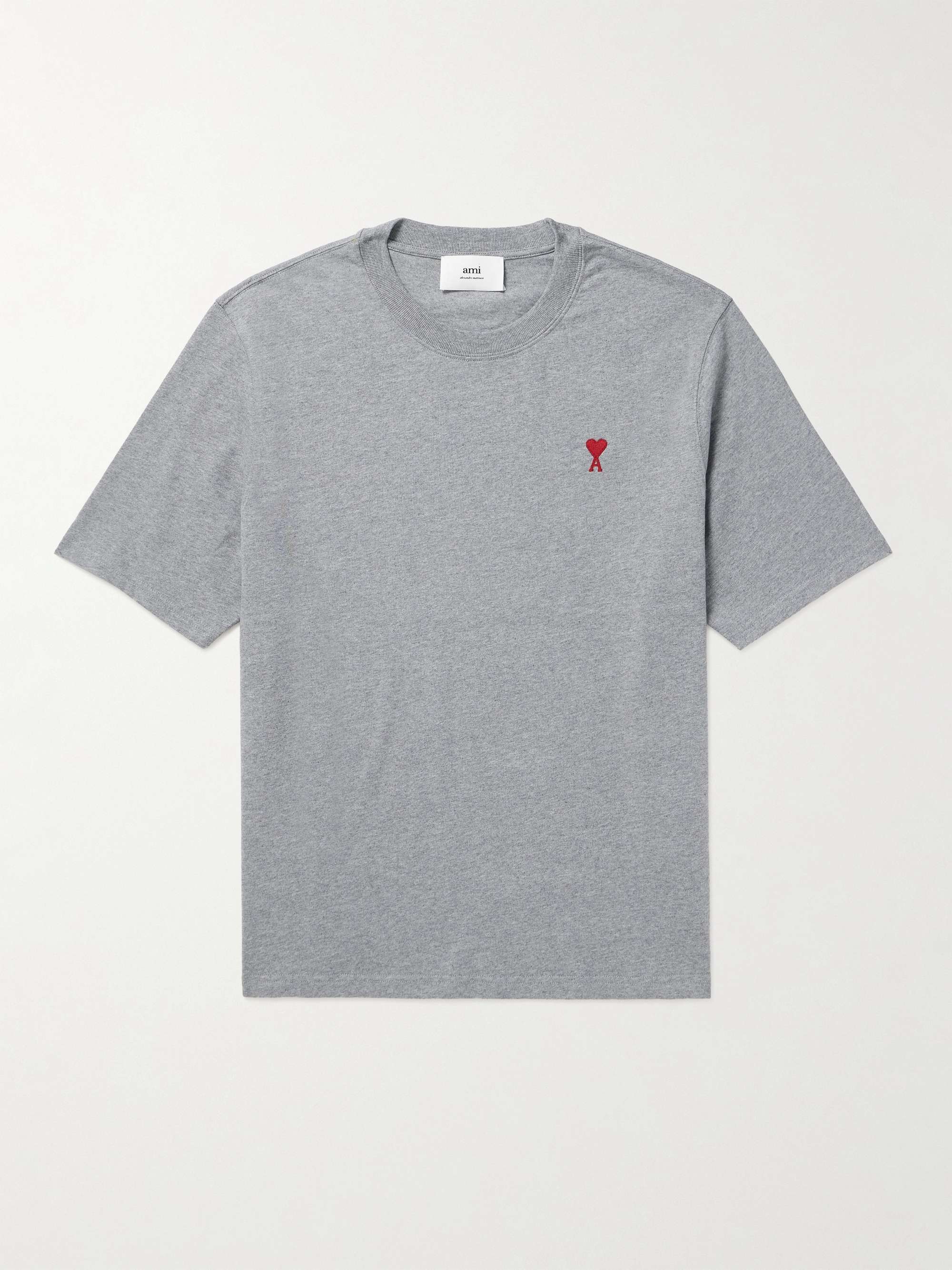 AMI MR | T-Shirt for Cotton-Jersey PARIS Men PORTER Logo-Embroidered