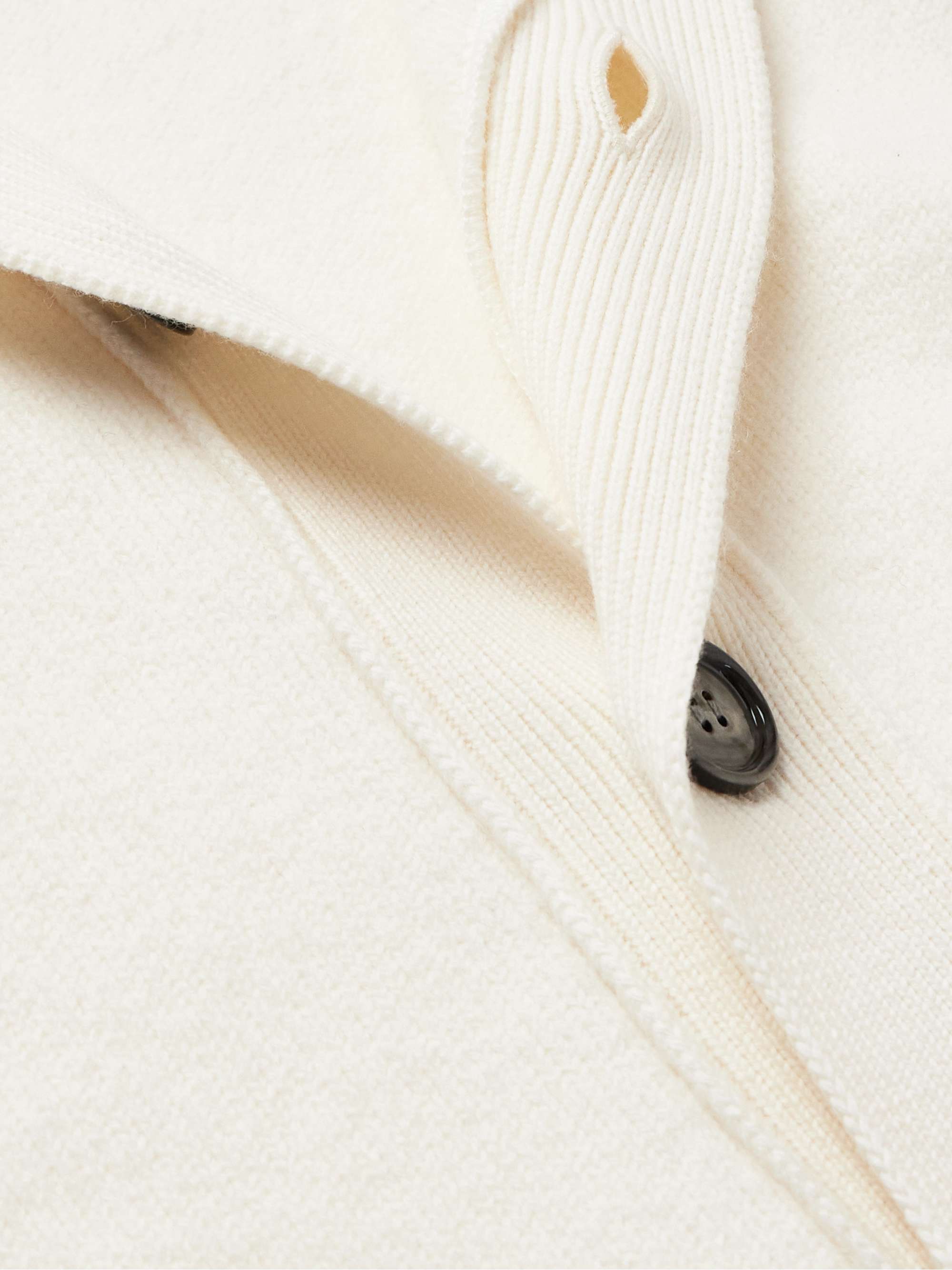 AMI PARIS Logo-Intarsia Merino Wool Cardigan for Men | MR PORTER