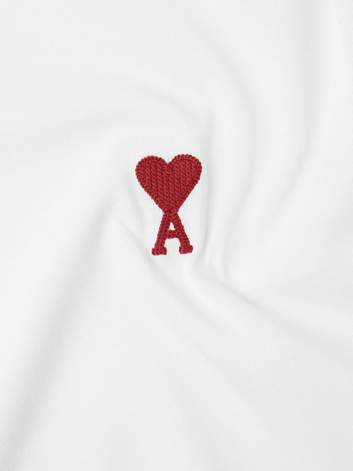 Ami Alexandre Mattiussi Logo-embroidered Organic Cotton-jersey T-shirt In White