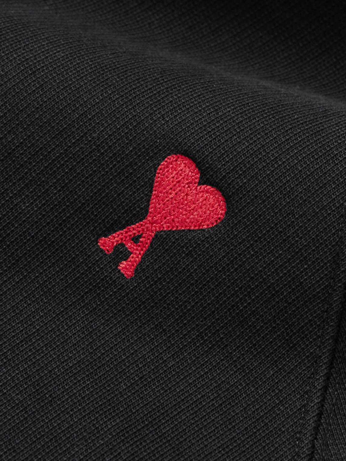 Shop Ami Alexandre Mattiussi Logo-embroidered Cotton-blend Jersey Sweatshirt In Black