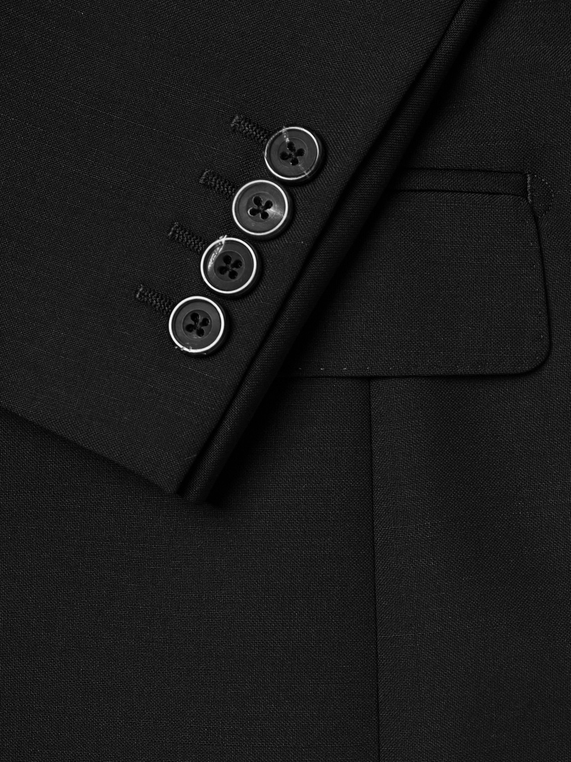 Alexander Mcqueen Wool And Mohair-blend Suit Jacket In Black