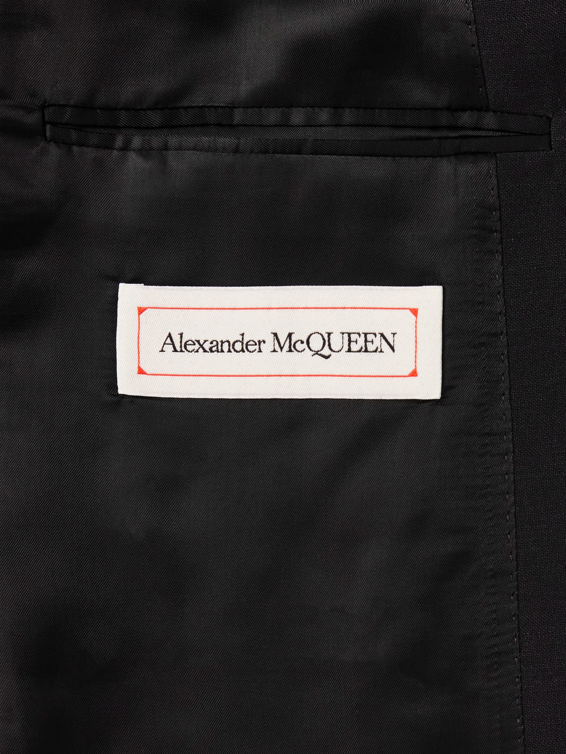 Shop Alexander Mcqueen Wool And Mohair-blend Suit Jacket In Black