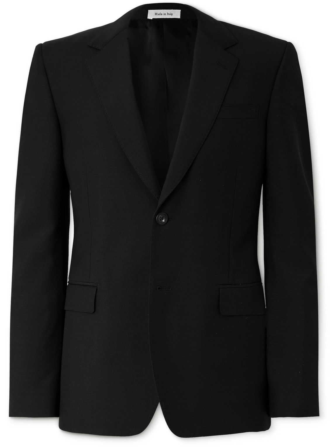 Shop Alexander Mcqueen Wool And Mohair-blend Suit Jacket In Black