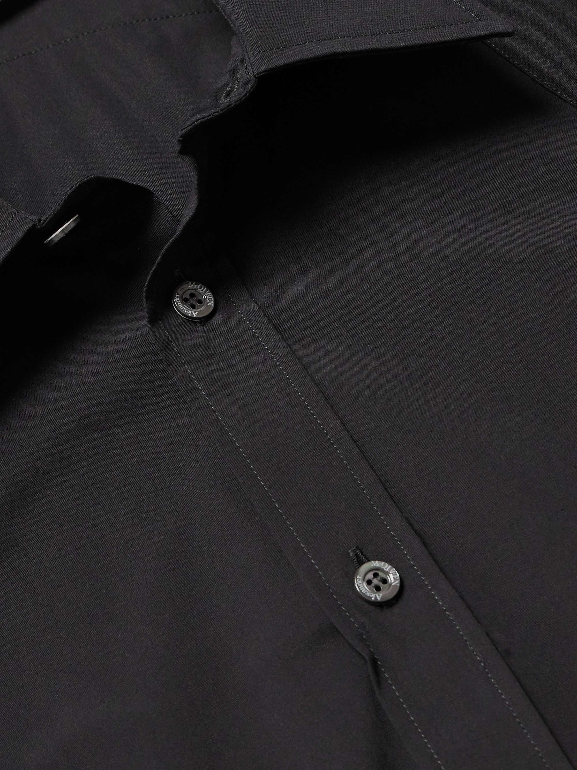 ALEXANDER MCQUEEN Slim-Fit Harness-Detailed Stretch-Cotton Shirt