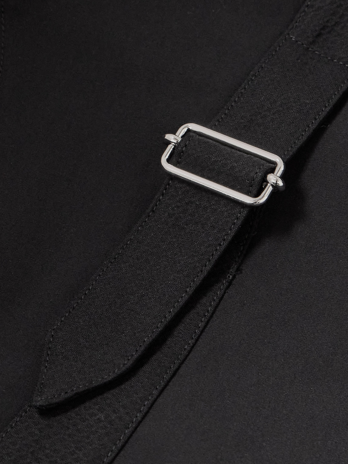 Shop Alexander Mcqueen Harness-detailed Cotton-blend Poplin Shirt In Black