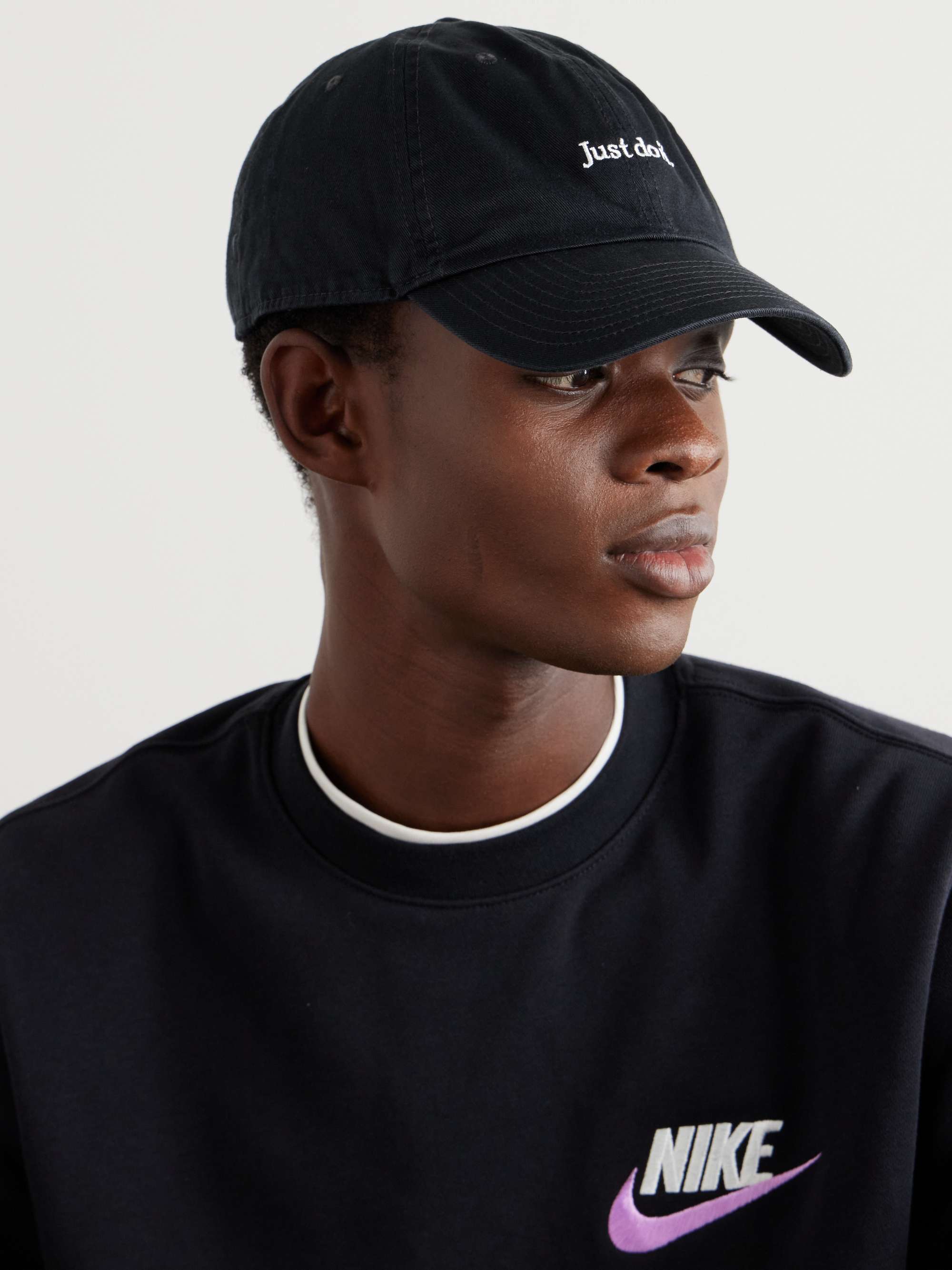 NIKE Logo-Embroidered Cotton-Twill Baseball Cap for Men | MR PORTER