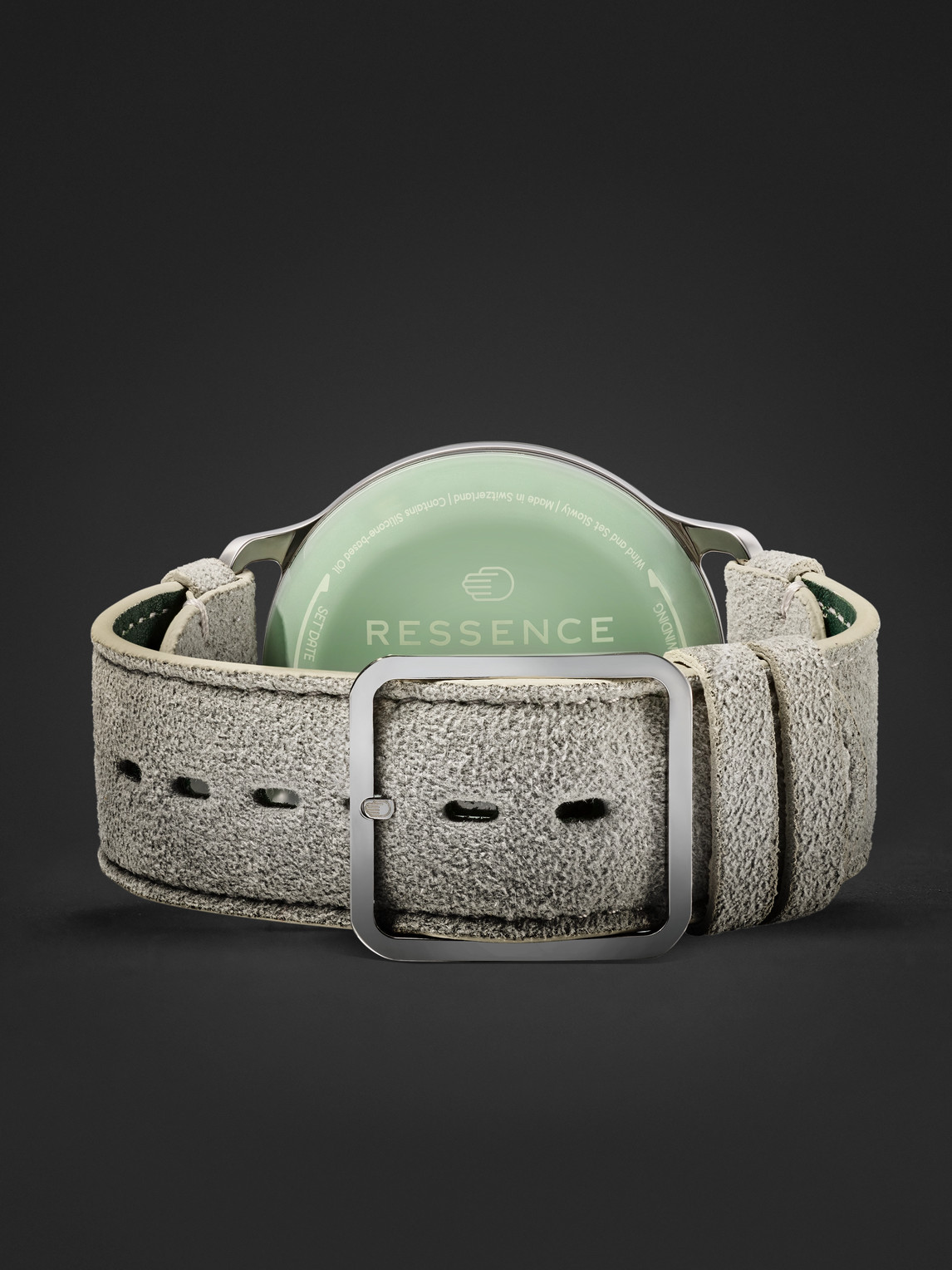 Shop Ressence Type 3 Automatic 44mm Titanium And Alcantara Watch, Ref. No. Type 3 In Green