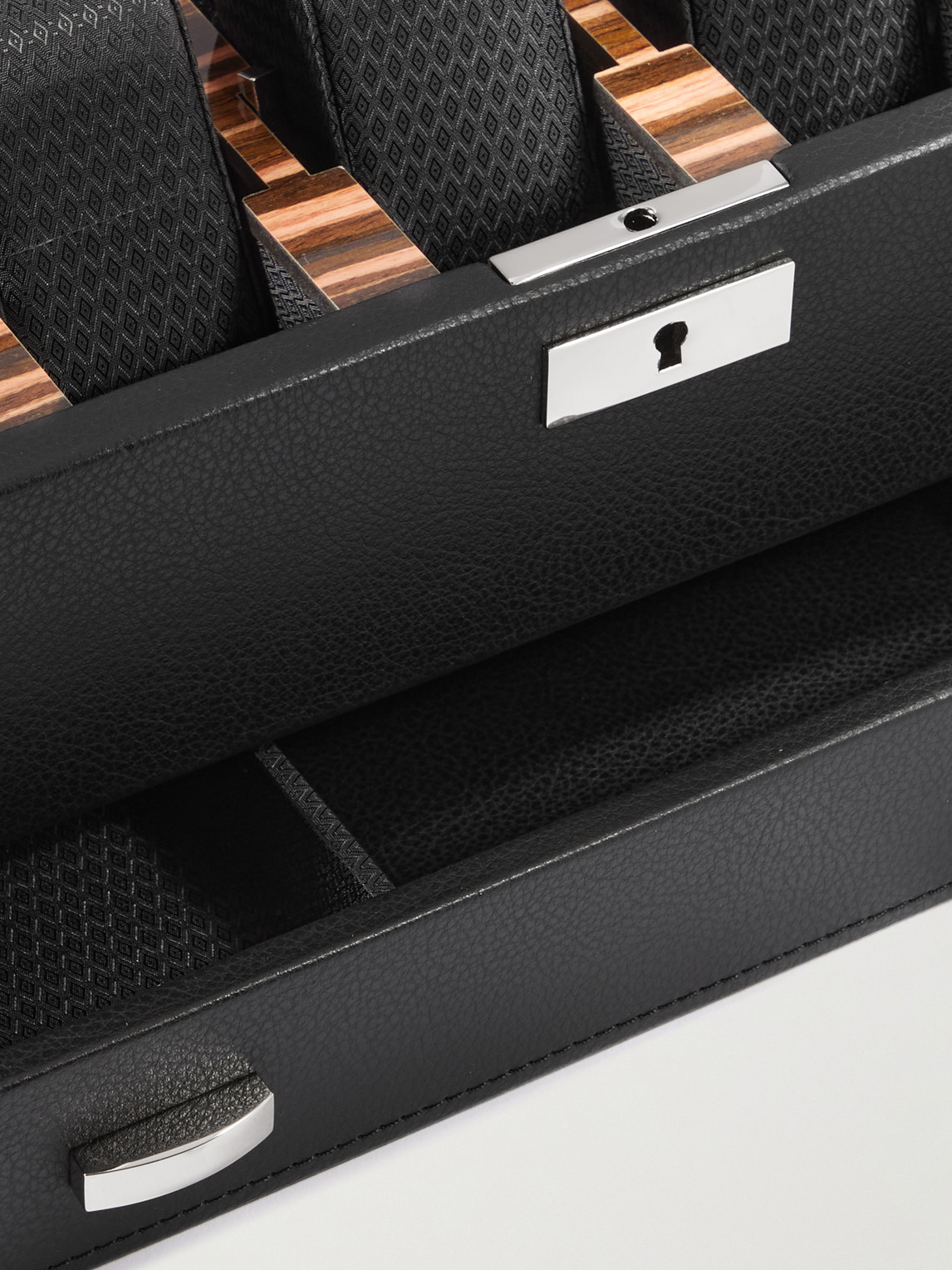  Wolf - Roadster Full-grain Vegan Leather Ten-piece Watch Box - Men - Black 