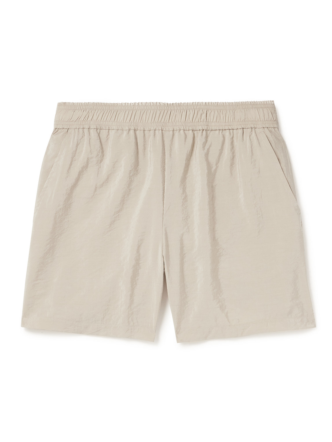 Straight-Leg Silk-Blend Shorts