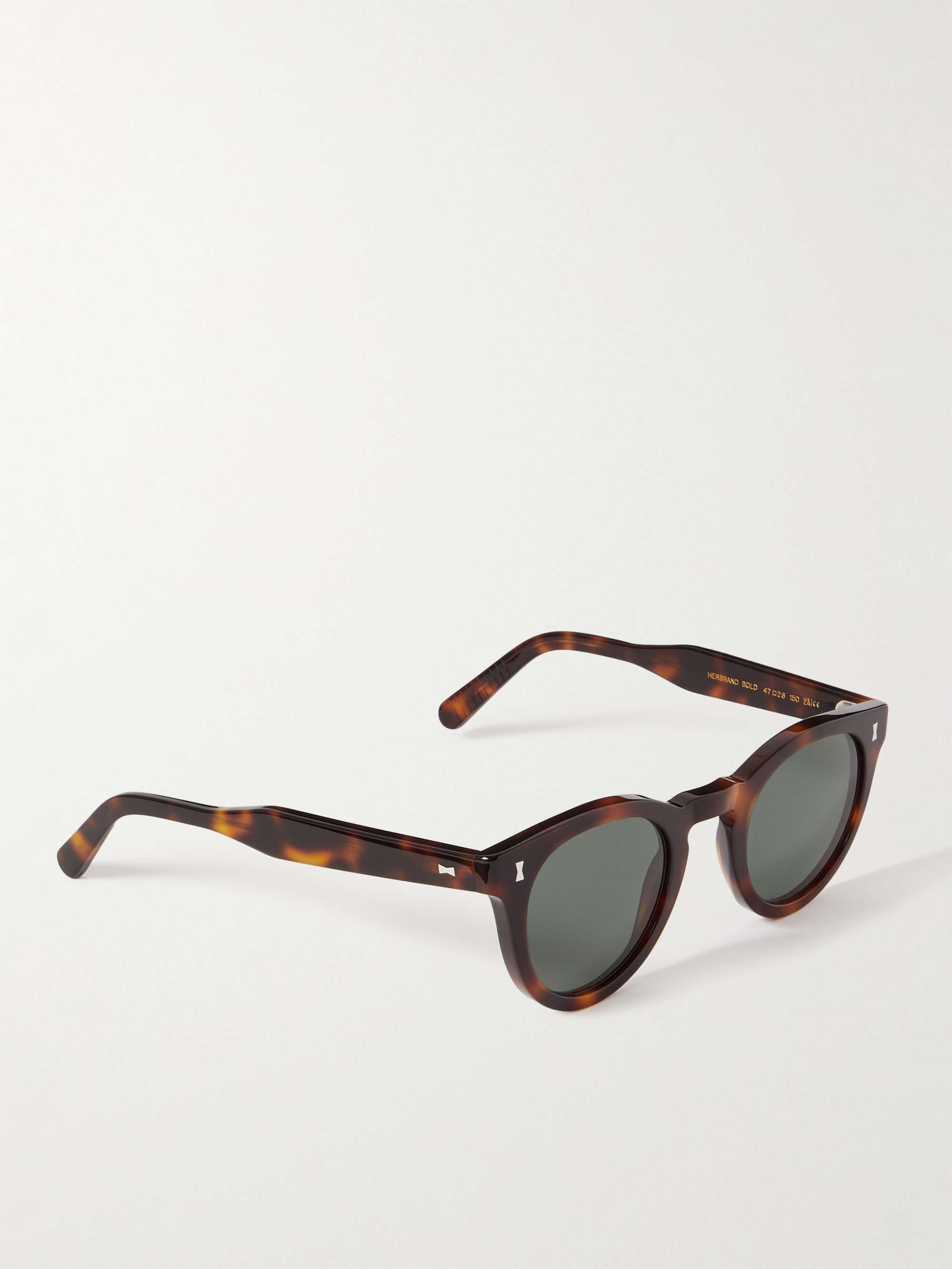 MR P. + Cubitts Herbrand Round-Frame Tortoiseshell Acetate Sunglasses