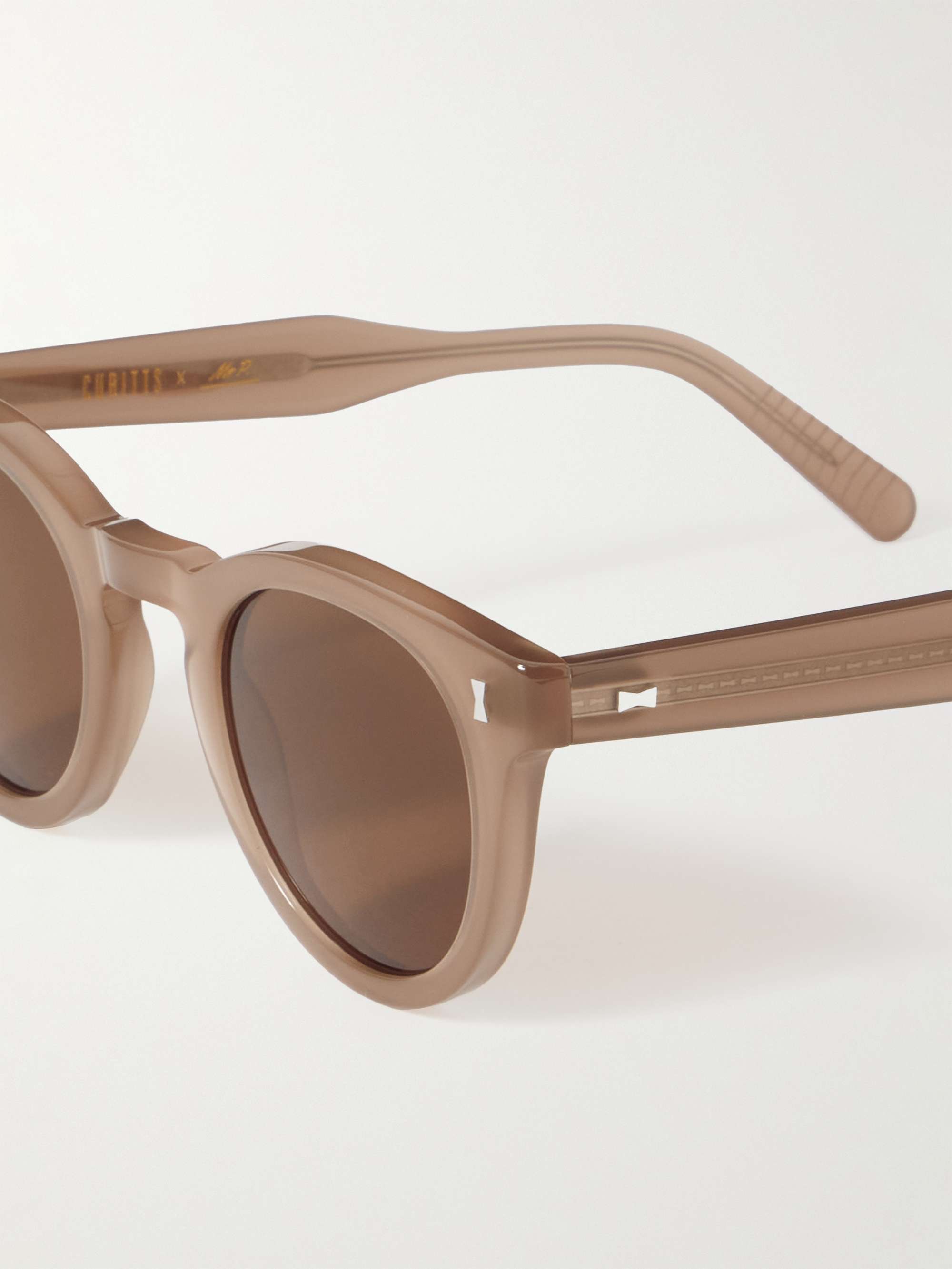 MR P. + Cubitts Herbrand Round-Frame Tortoiseshell Acetate Sunglasses