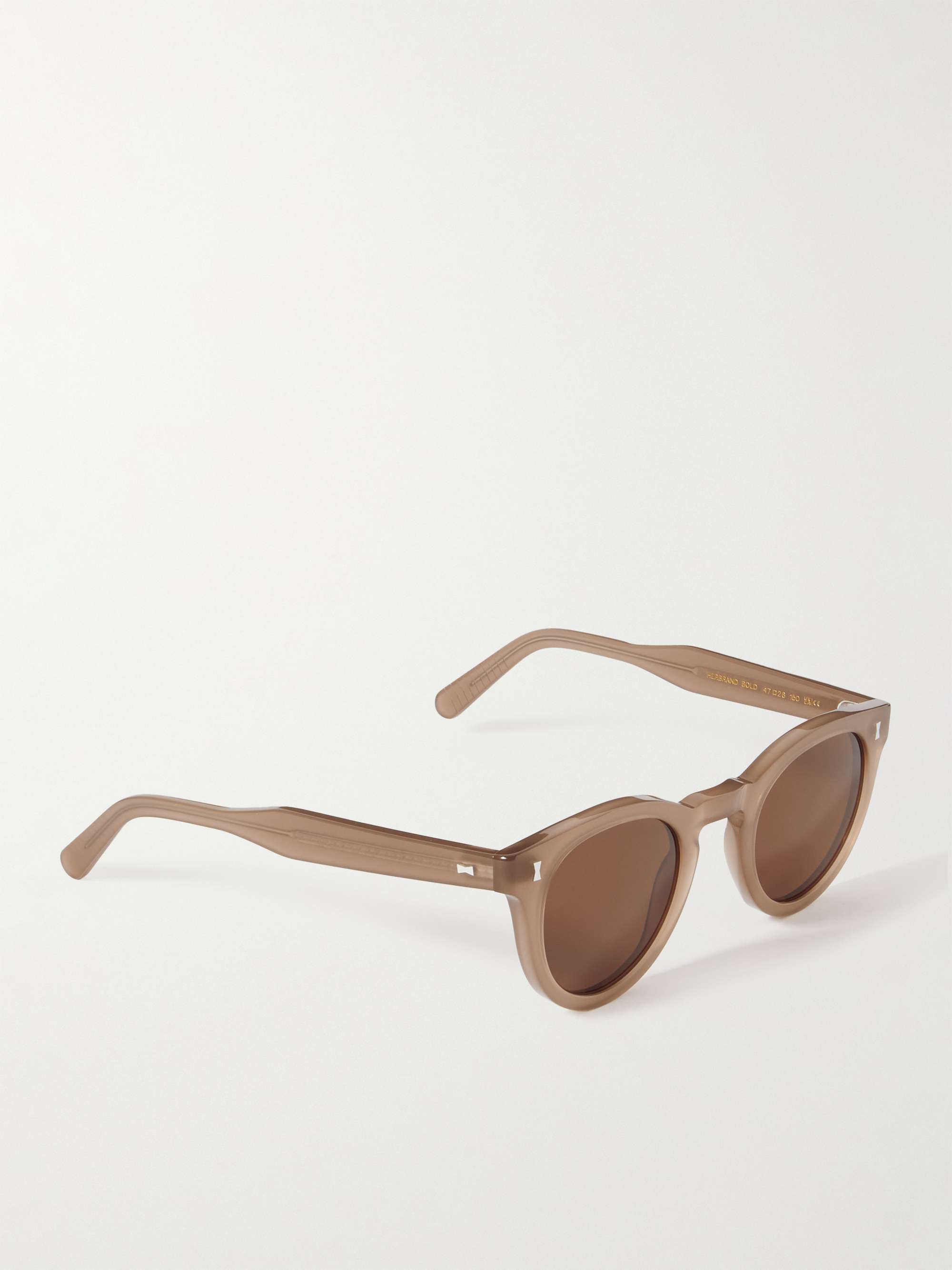 MR P. + Cubitts Herbrand Round-Frame Tortoiseshell Acetate Sunglasses
