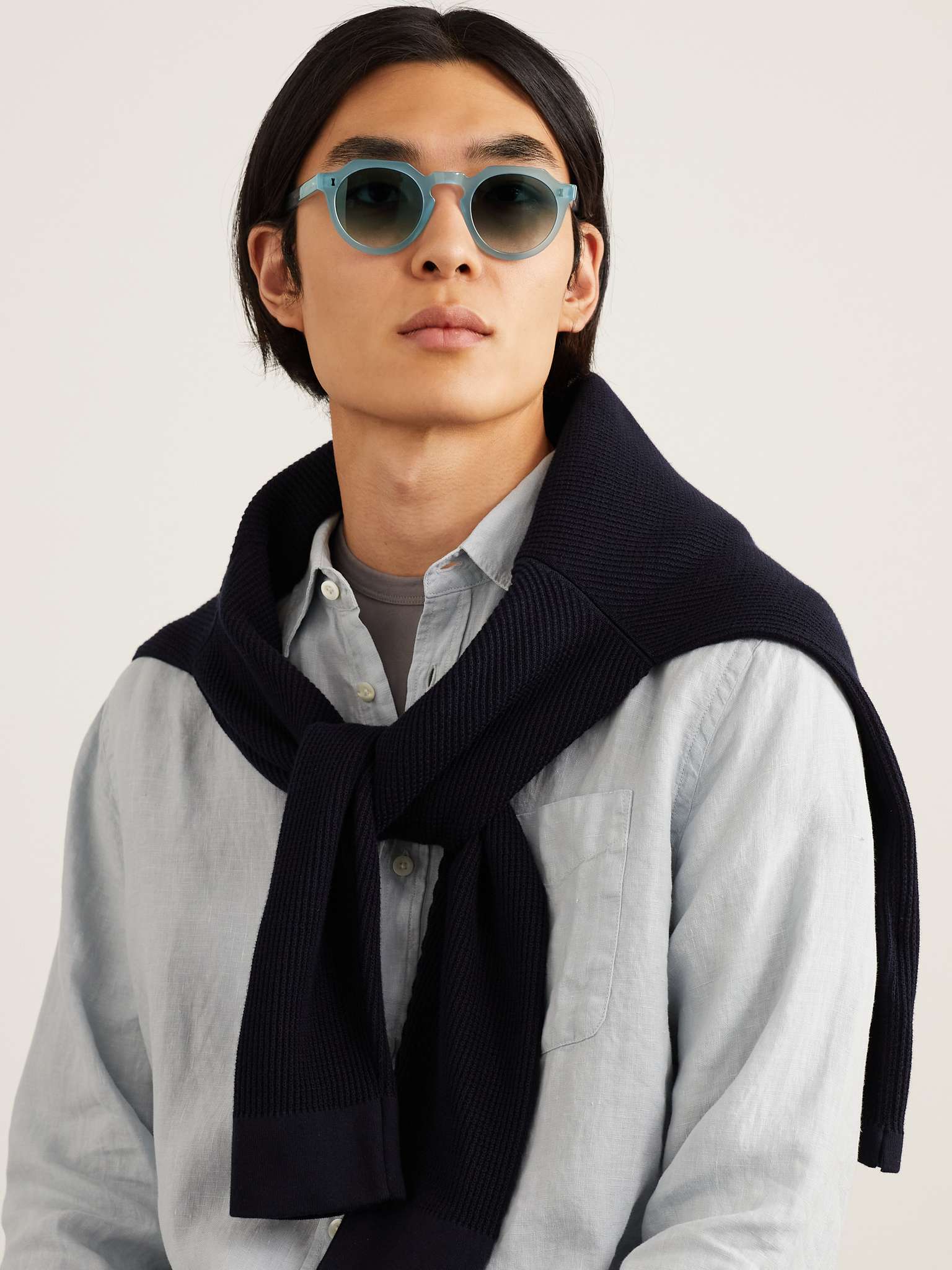 MR P. + Cubitts Cromer RoundFrame Acetate Sunglasses for Men MR PORTER