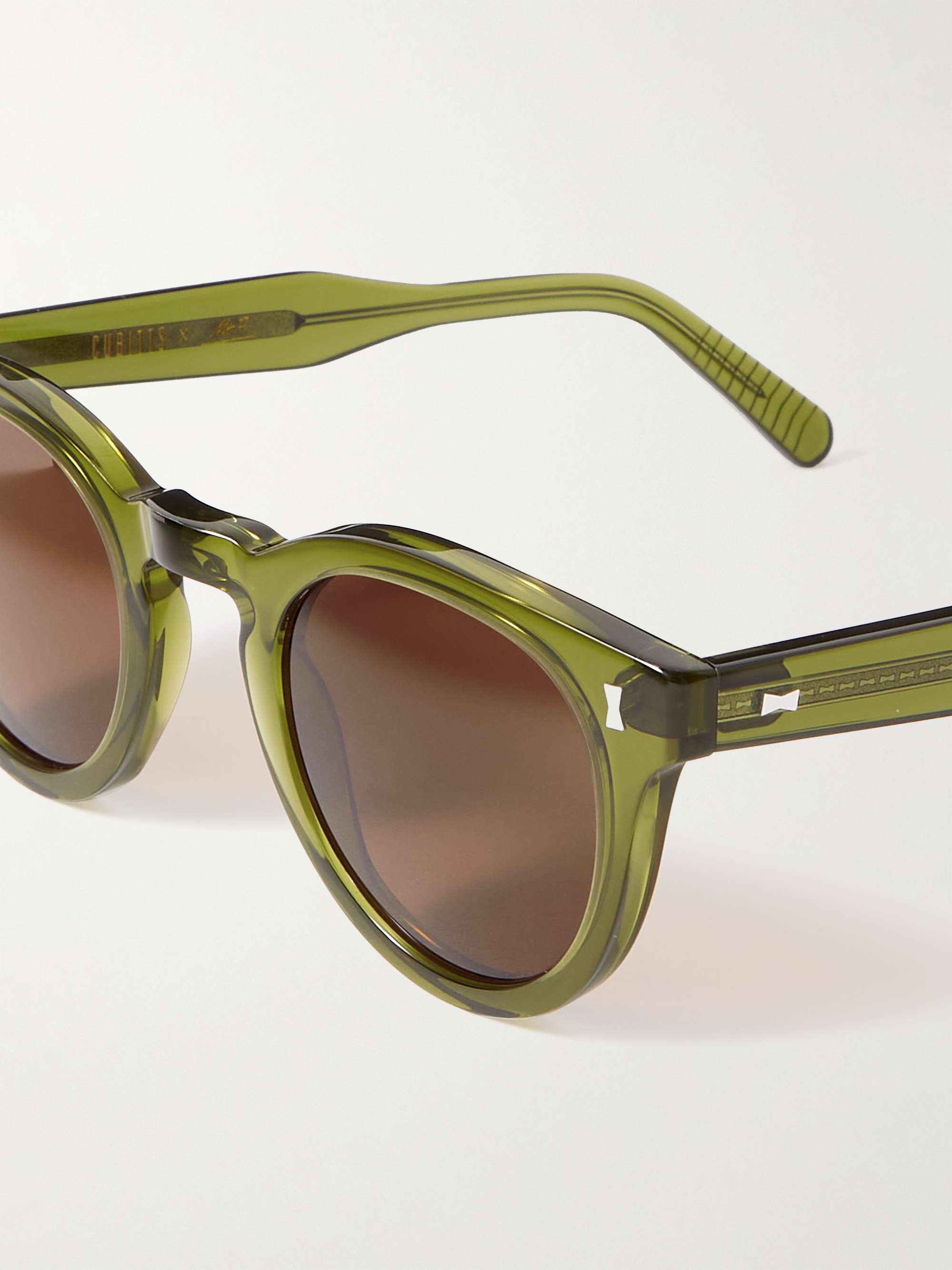 MR P. + Cubitts Herbrand Round-Frame Tortoiseshell Acetate Sunglasses