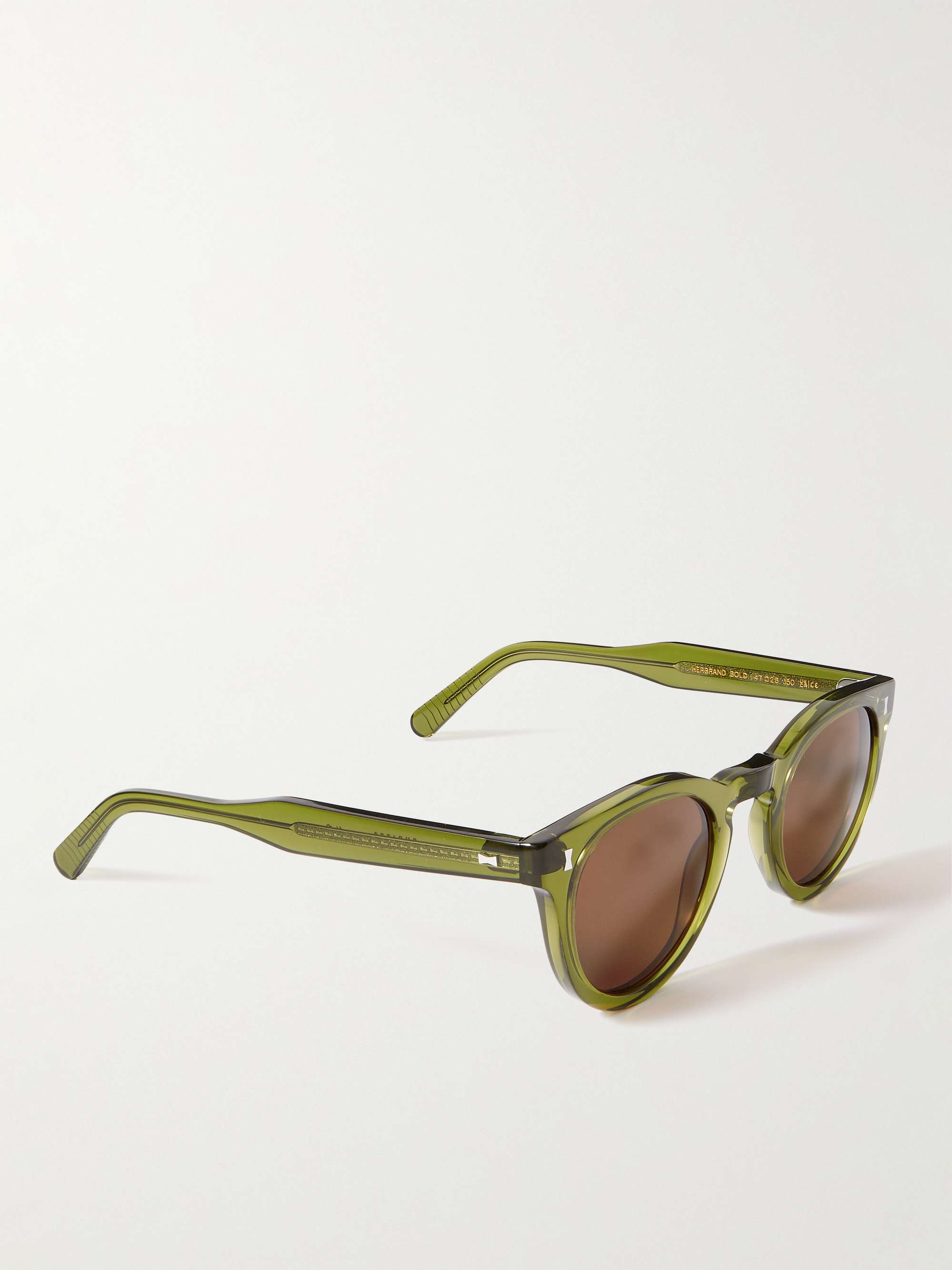 MR P. + Cubitts Herbrand Round-Frame Tortoiseshell Acetate Sunglasses