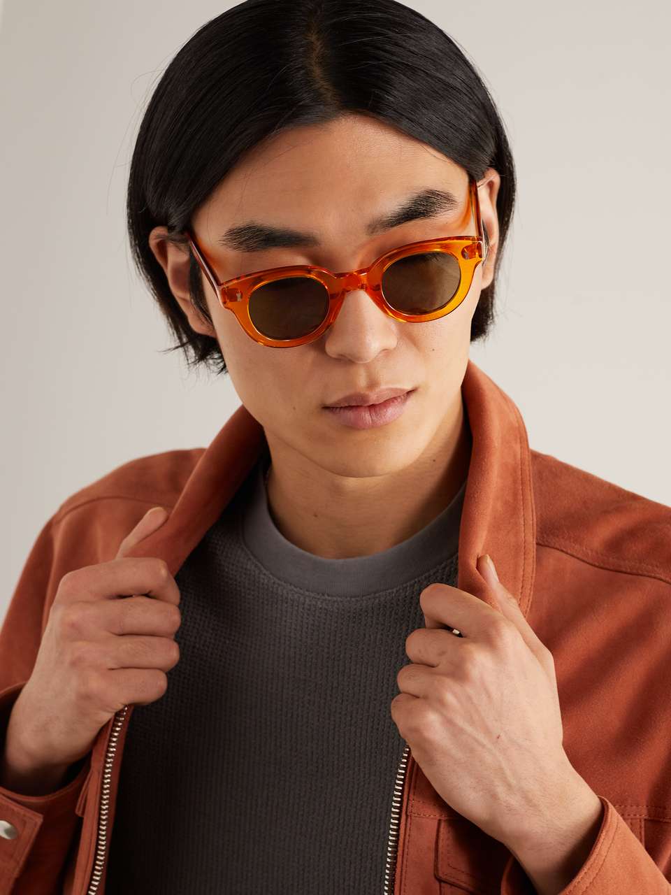 MR P. + Cubitts Montague Round-Frame Acetate Sunglasses for Men | MR PORTER