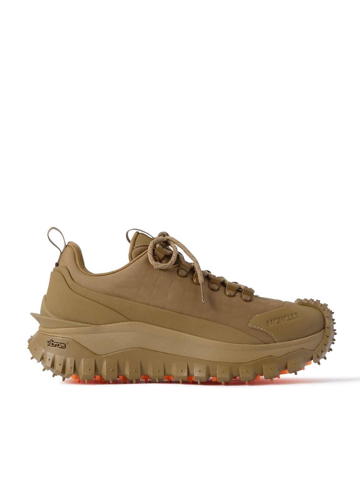 Shop Moncler Genius Roc Nation Trailgrip Rubber-trimmed Shell Sneakers In Green