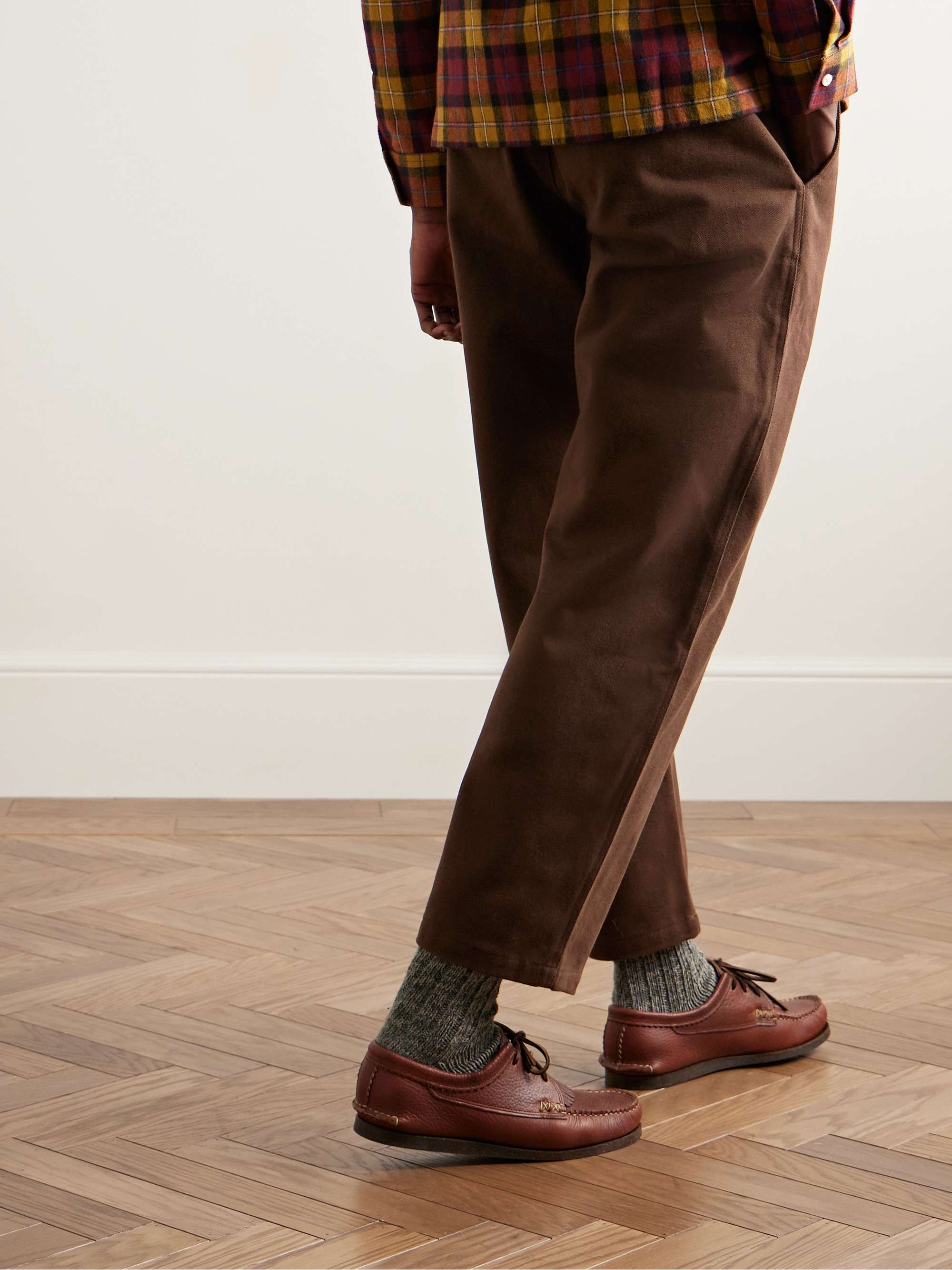 DE BONNE FACTURE Balloon StraightLeg CottonDrill Trousers for Men