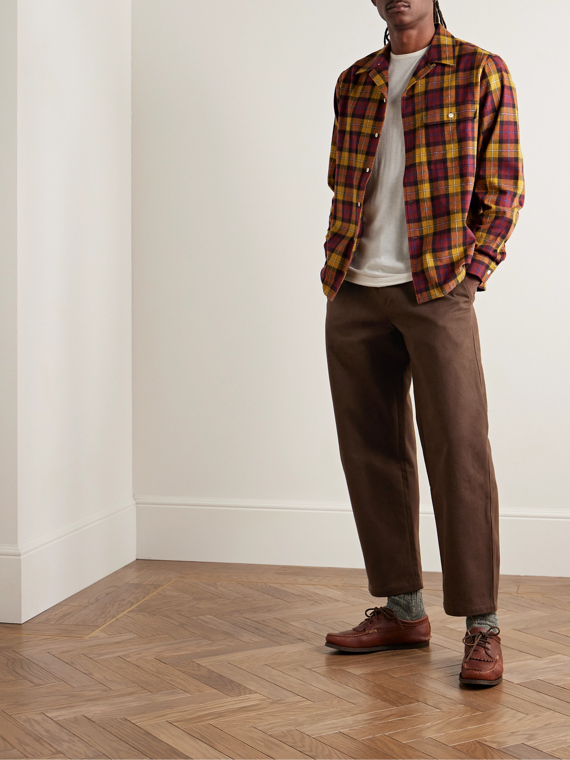 Balloon Tapered Cotton-Drill Trousers