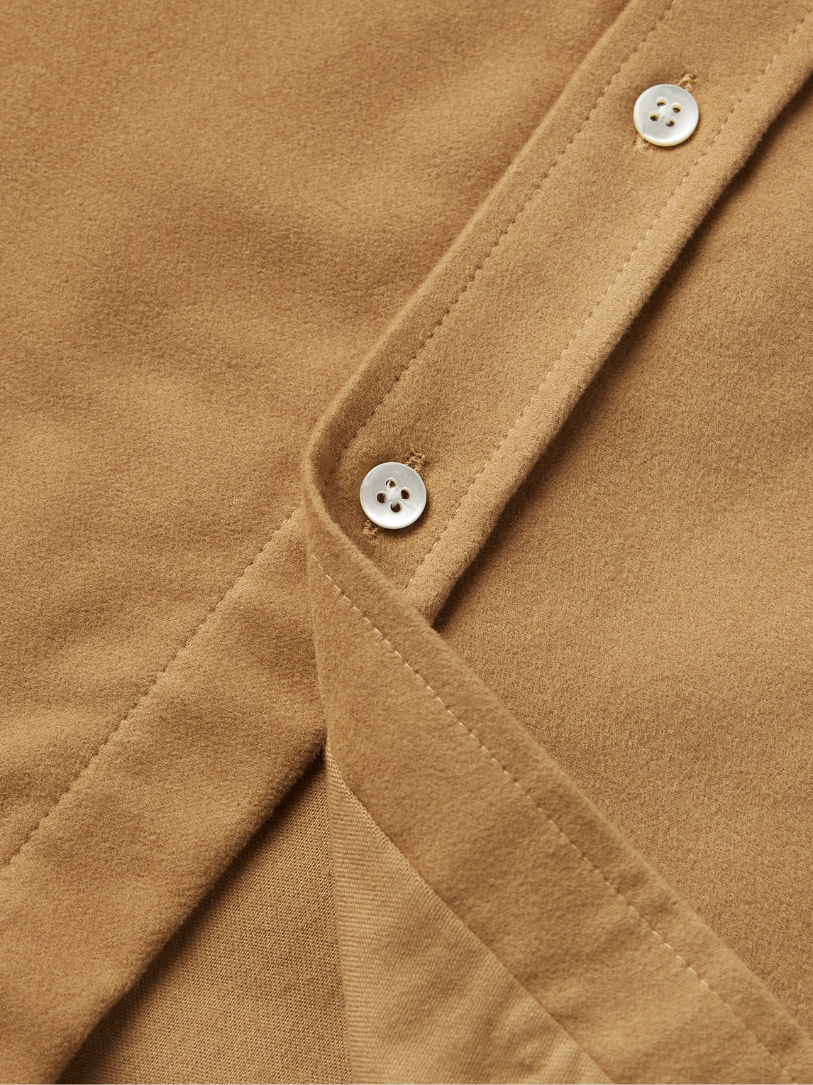Shop De Bonne Facture Camargue Cotton-moleskin Shirt In Brown