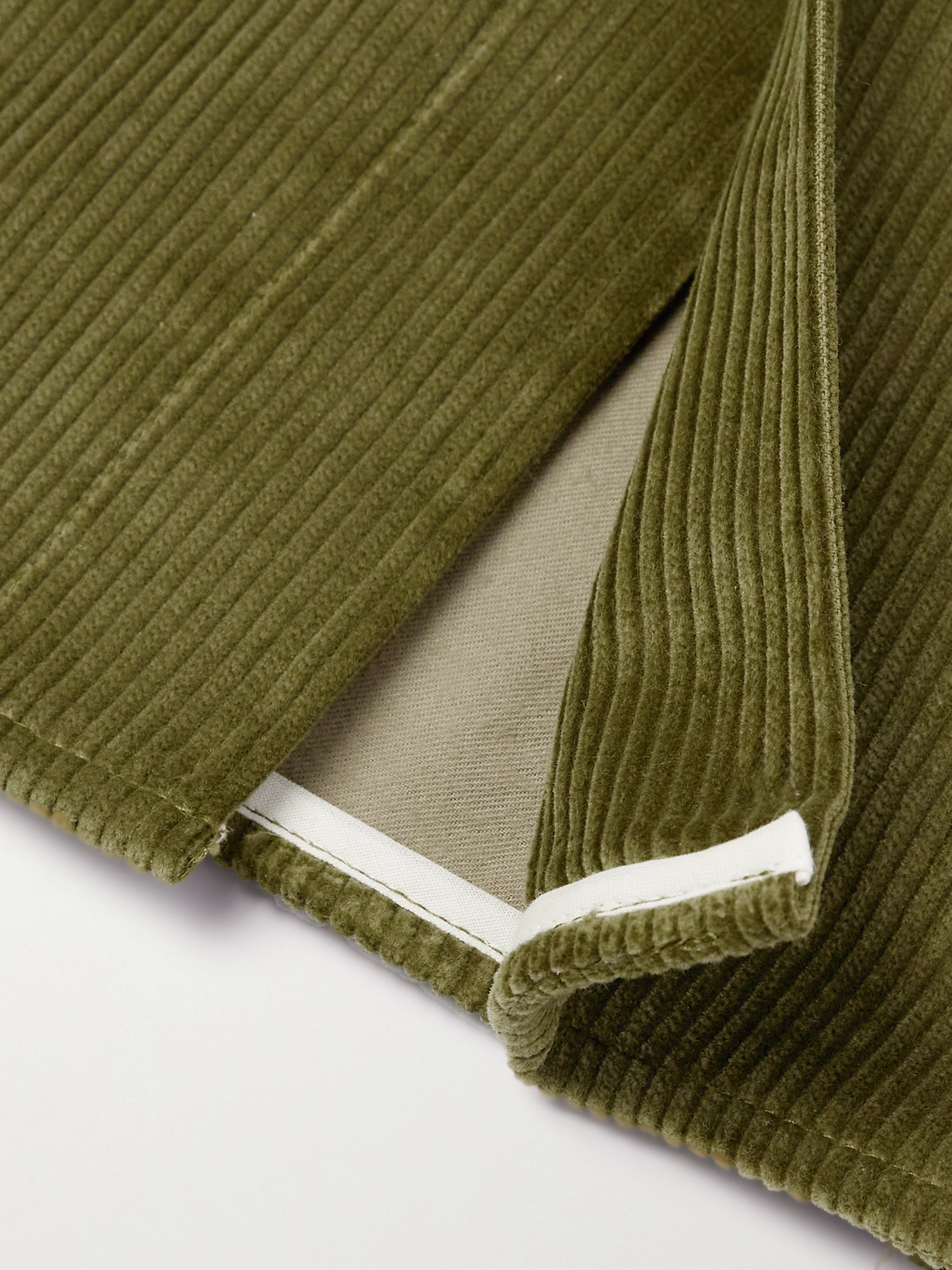 Shop De Bonne Facture Cotton-corduroy Overshirt In Green