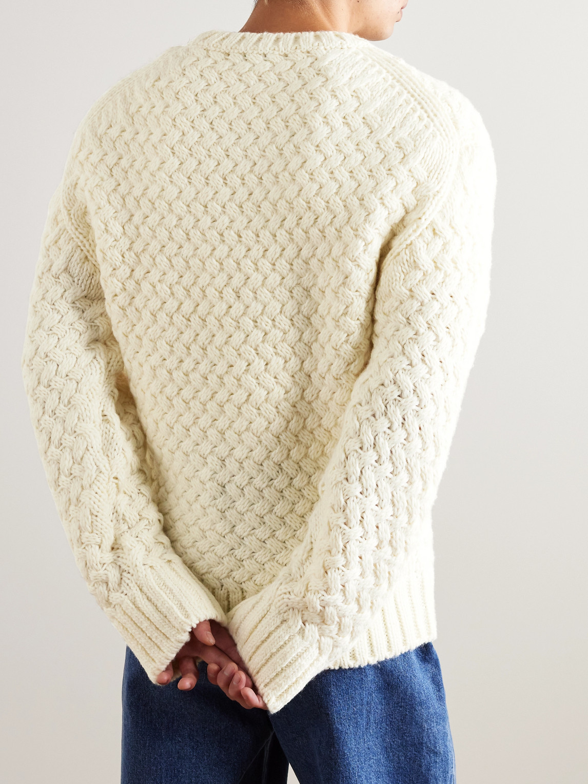  Amomento - Cable-knit Sweater - Men - Neutrals - L 