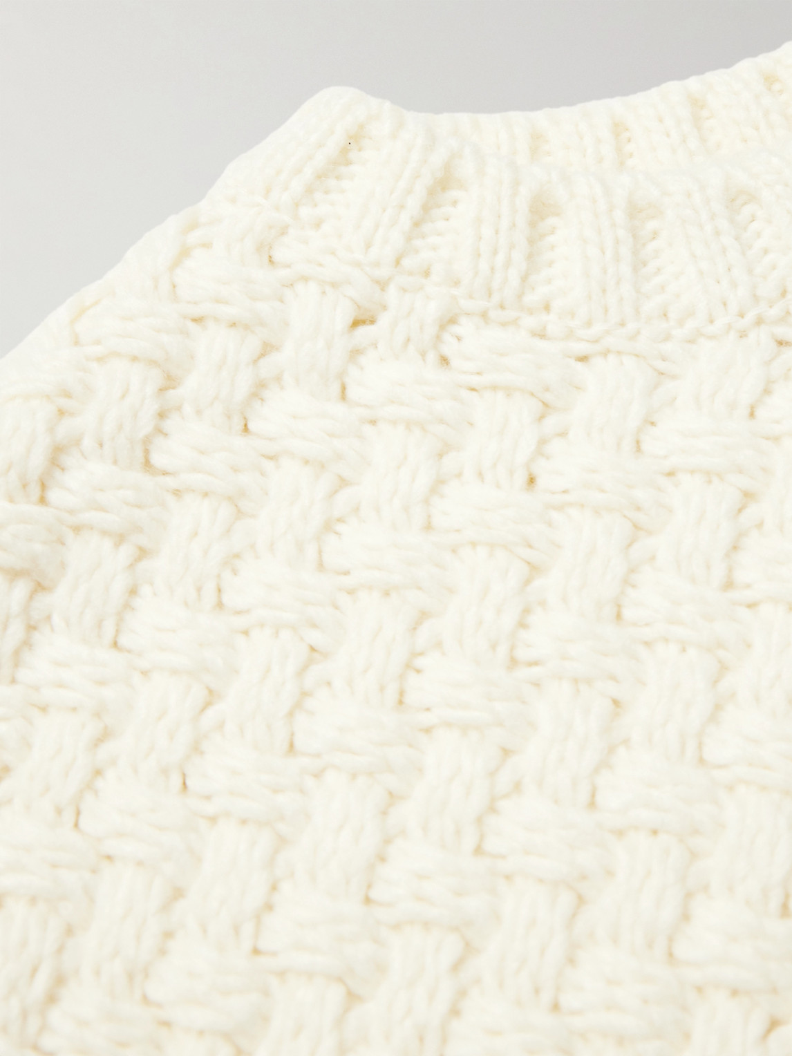  Amomento - Cable-knit Sweater - Men - Neutrals - L 
