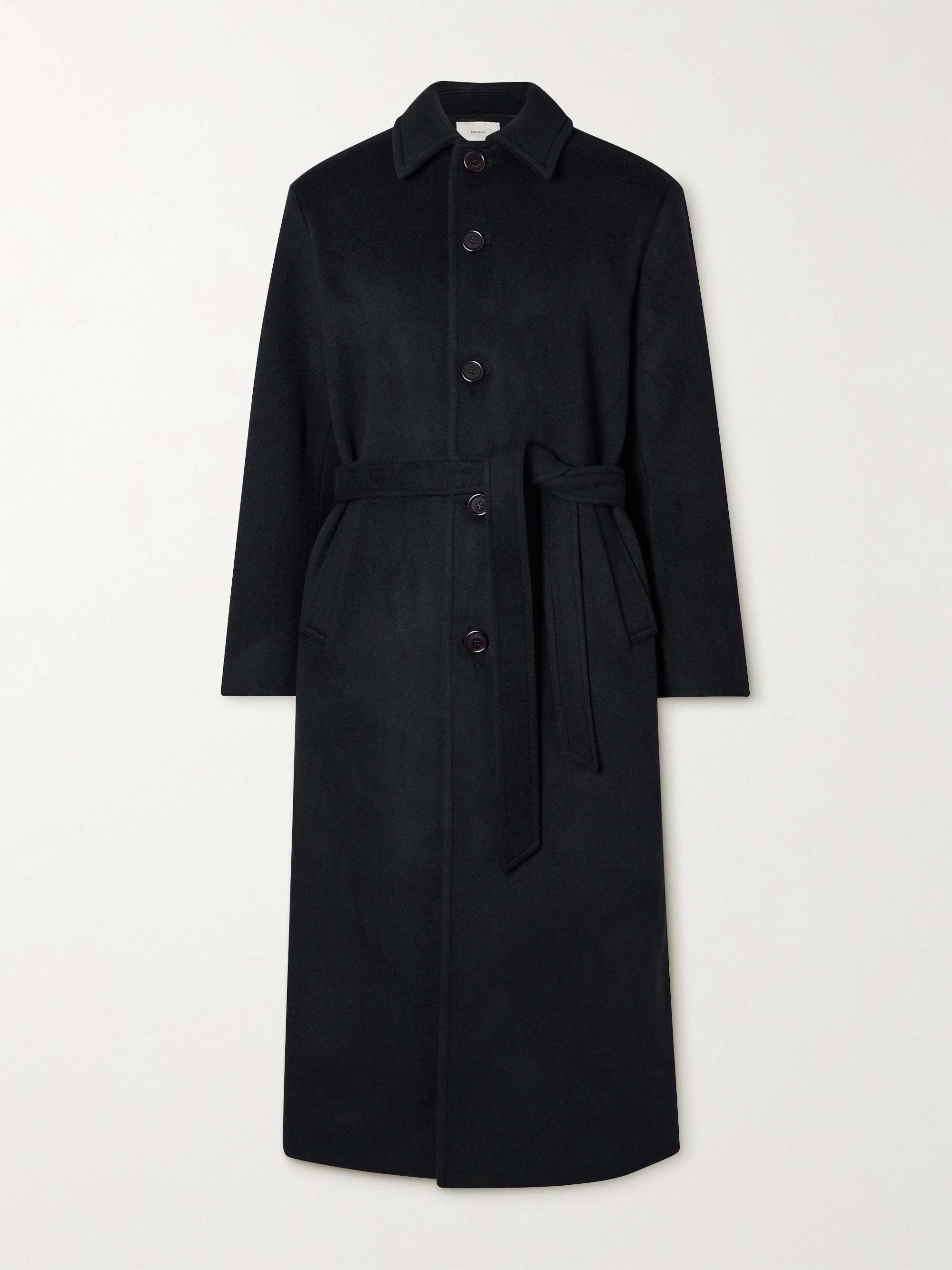 AMOMENTO Belted Wool and Cashmere-Blend Coat for Men | MR PORTER
