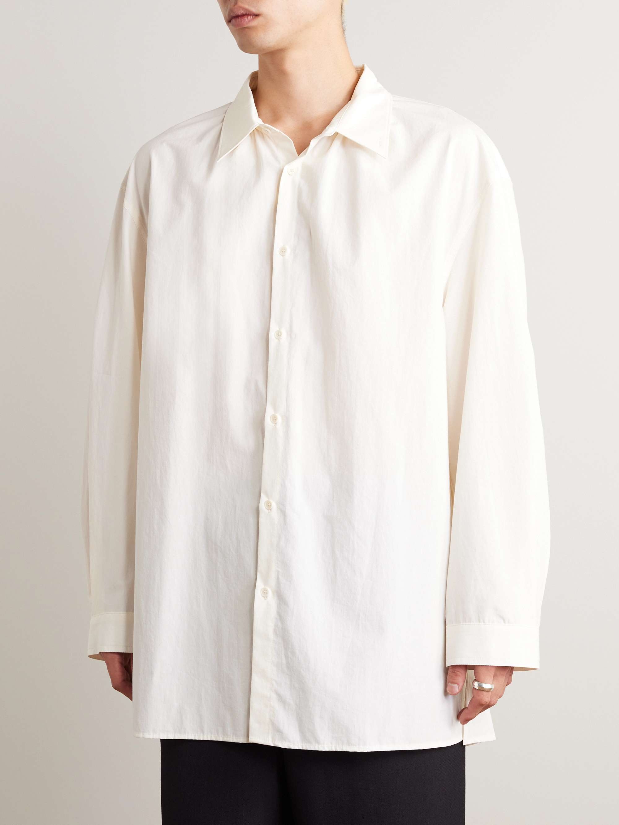 AMOMENTO Oversized Organic Cotton-Poplin Shirt for Men | MR PORTER