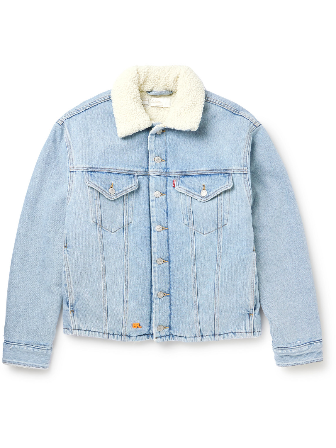 Erl X Levi's Denim Trucker Jacket - Men's - Cotton/polyester In Blue