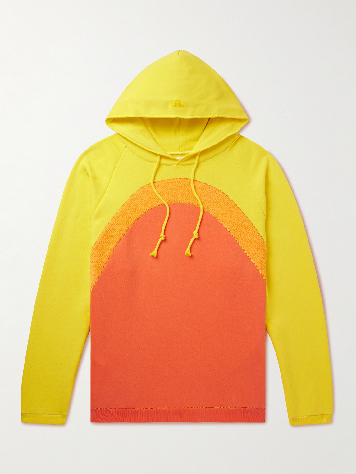 Erl Unisex Rainbow Hoodie Knit In Orange