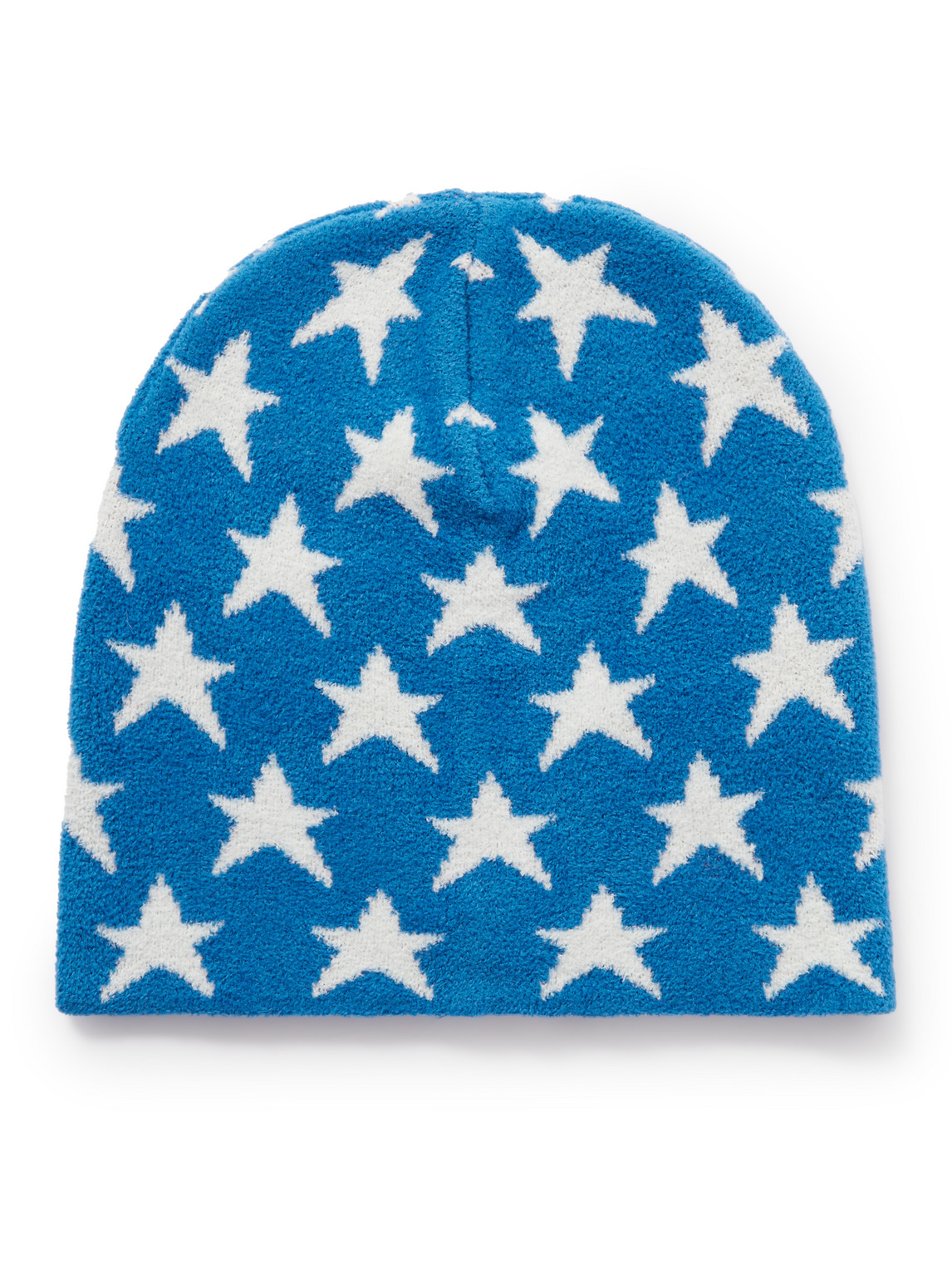 ERL Jacquard-Knit Cotton-Blend Fleece Beanie