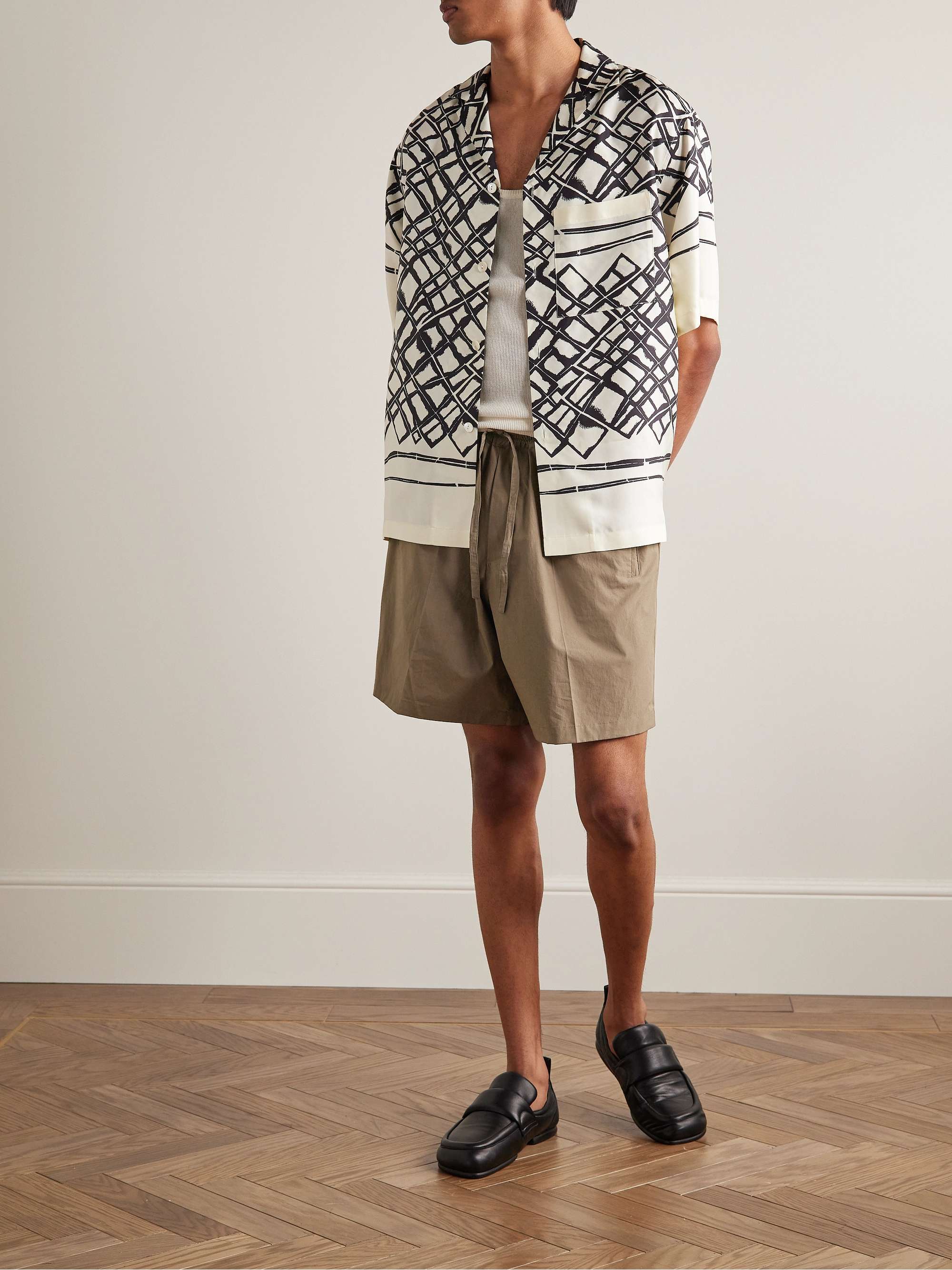 UMIT BENAN B+ Wide-Leg Cotton-Poplin Shorts for Men | MR PORTER
