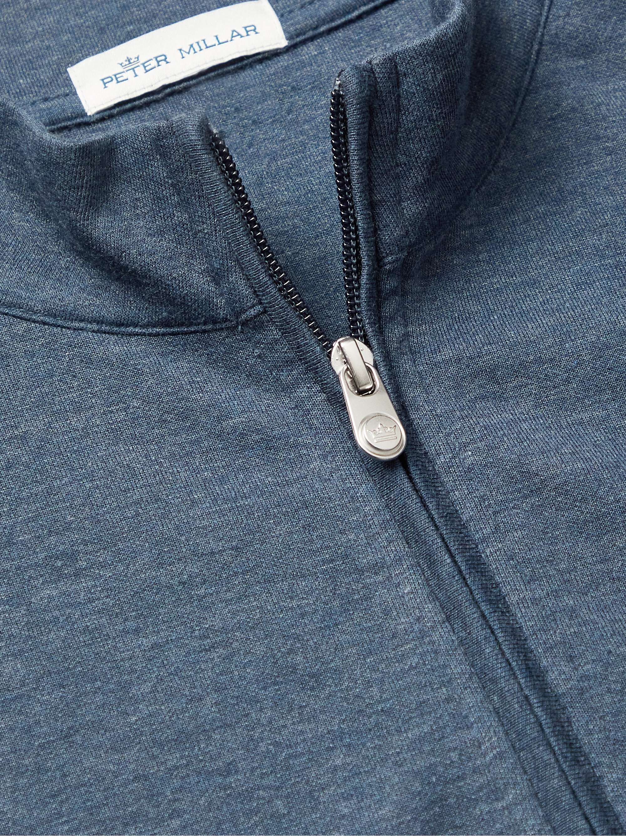 PETER MILLAR Crown Stretch Cotton and Modal-Blend Half-Zip Sweatshirt
