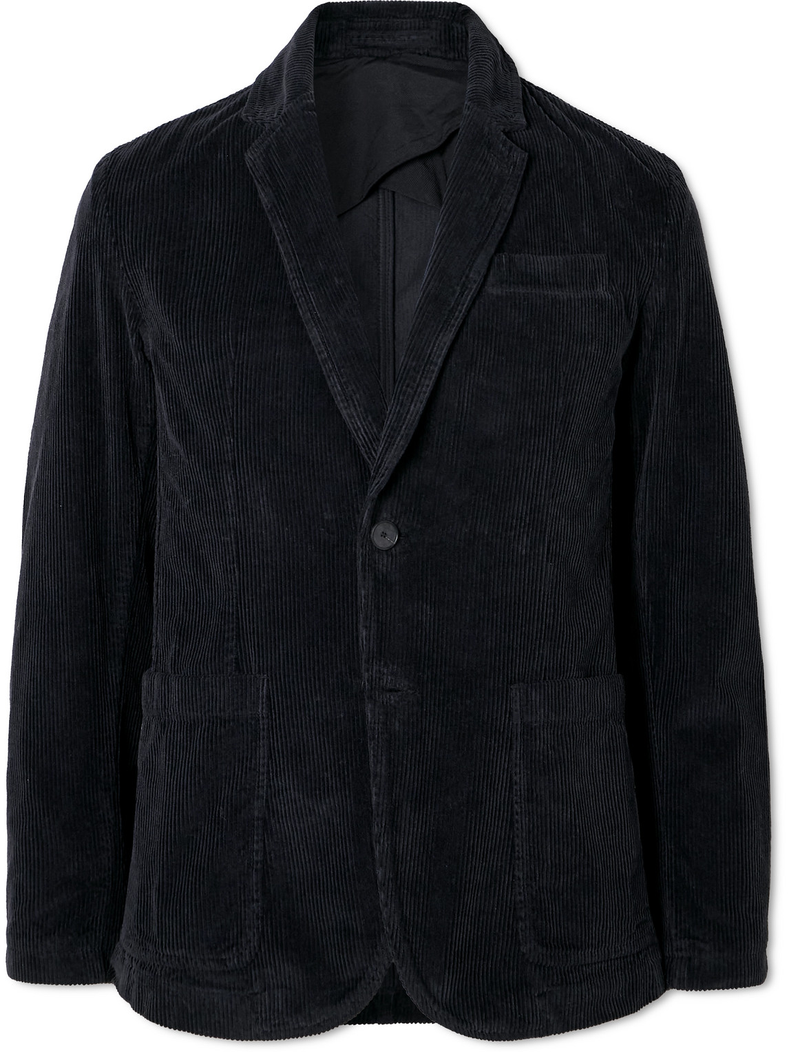 Mr P Unstructured Cotton-corduroy Blazer In Black