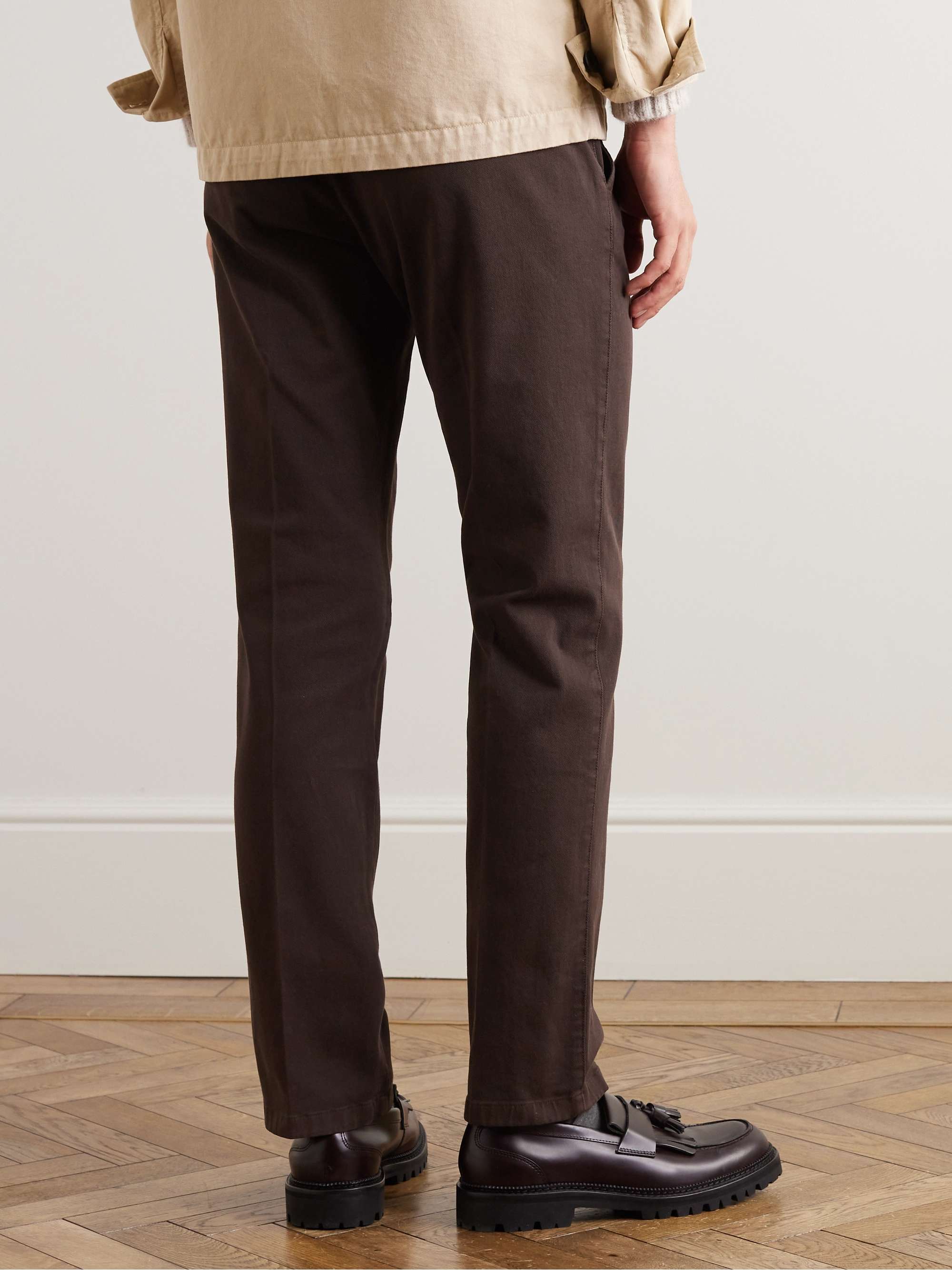 MR P. Straight-Leg Cotton-Blend Twill Trousers for Men | MR PORTER