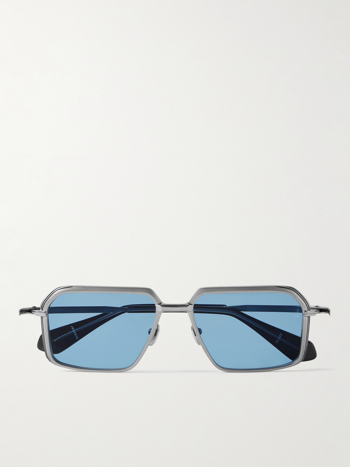 Jacques Marie Mage Vasco Square-frame Silver-tone Sunglasses