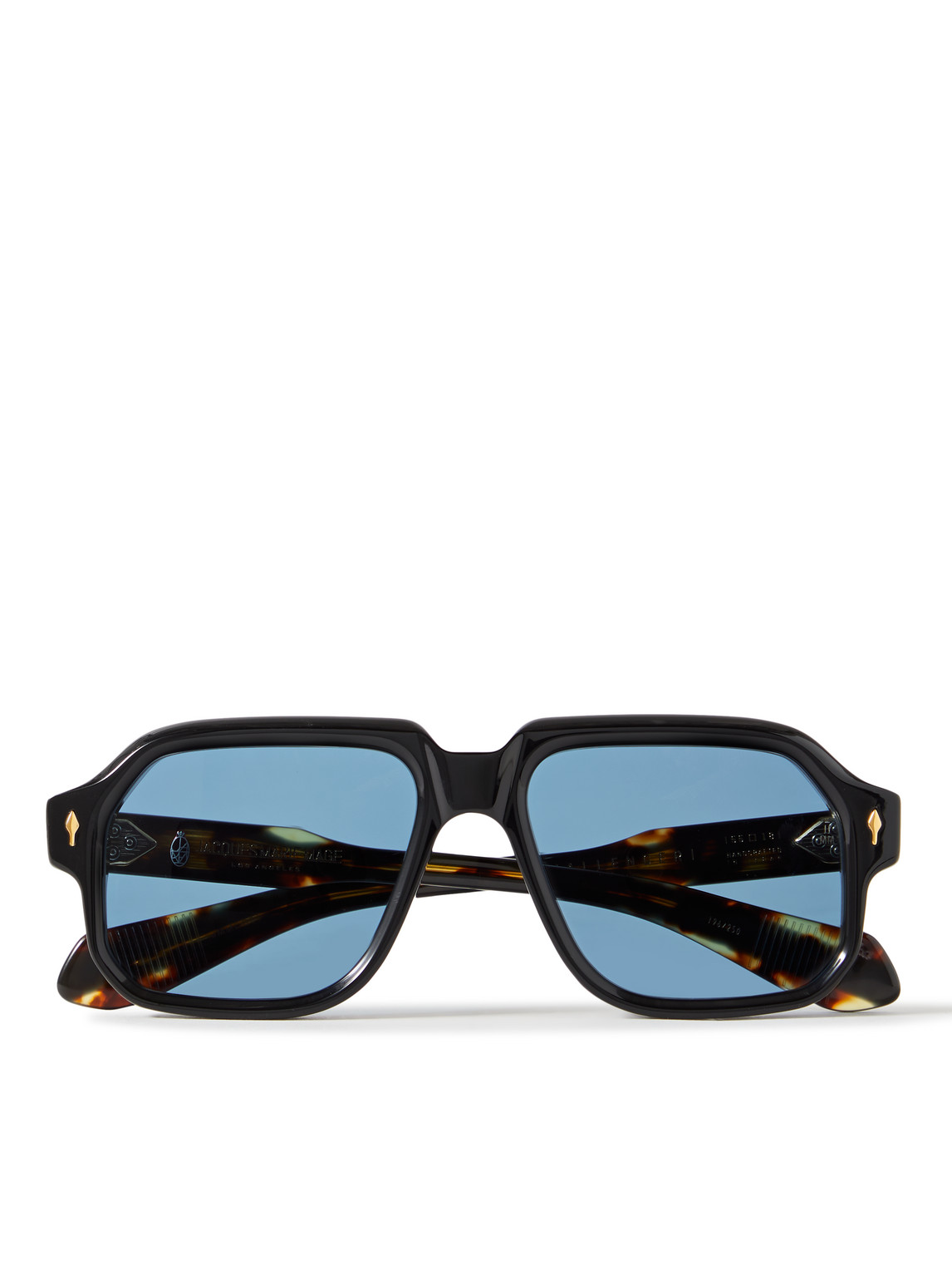 Jacques Marie Mage Challenger Square-frame Tortoiseshell Acetate Sunglasses In Black
