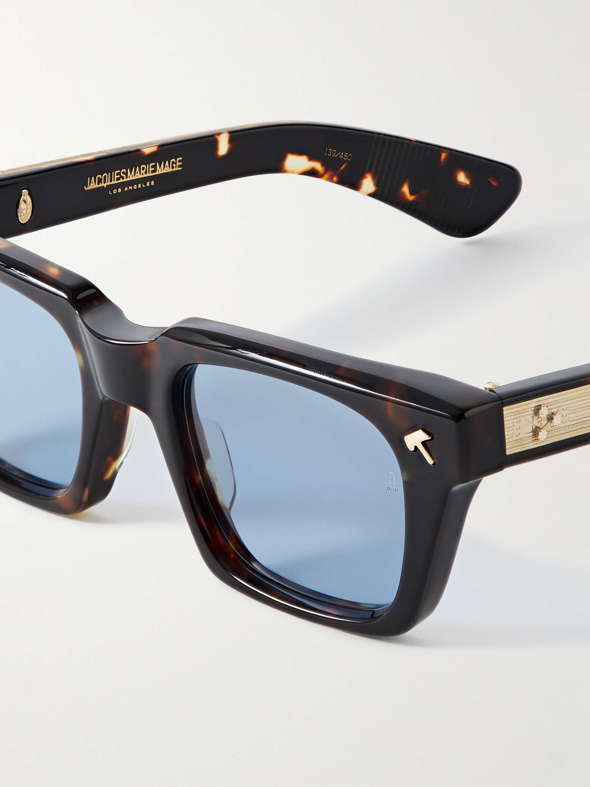 JACQUES MARIE MAGE Quentin SquareFrame Tortoiseshell Acetate and Gold