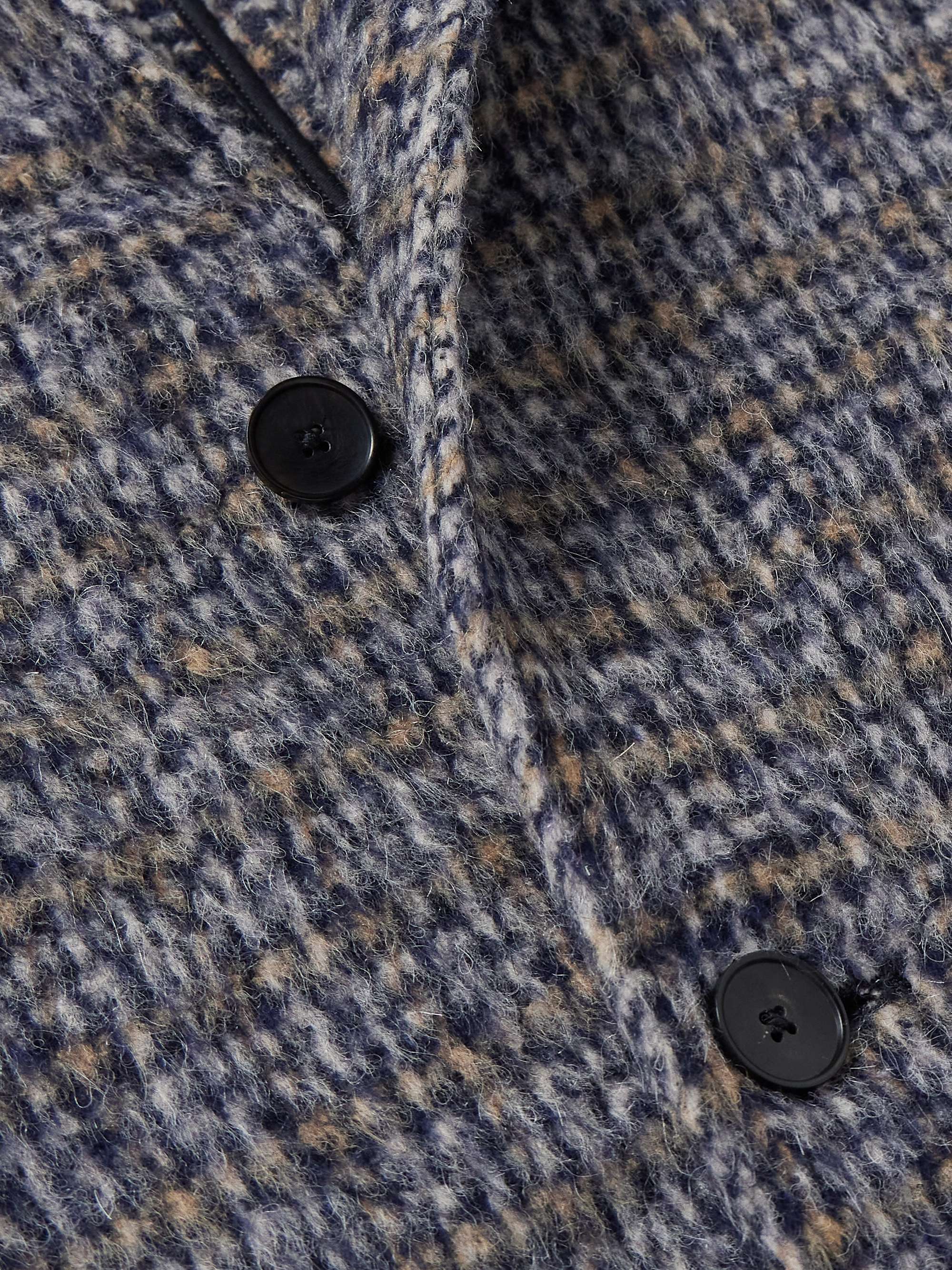 MR P. Checked Brushed Wool-Blend Overcoat for Men | MR PORTER