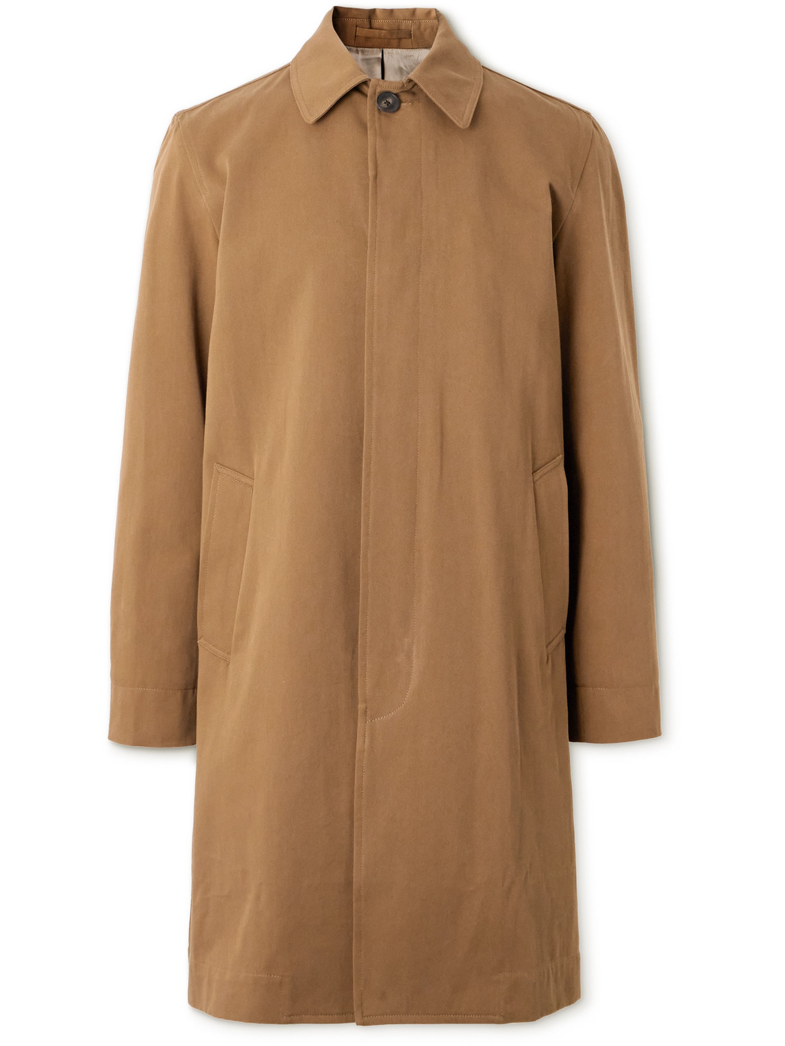 Mr P Cotton-gabardine Coat In Brown