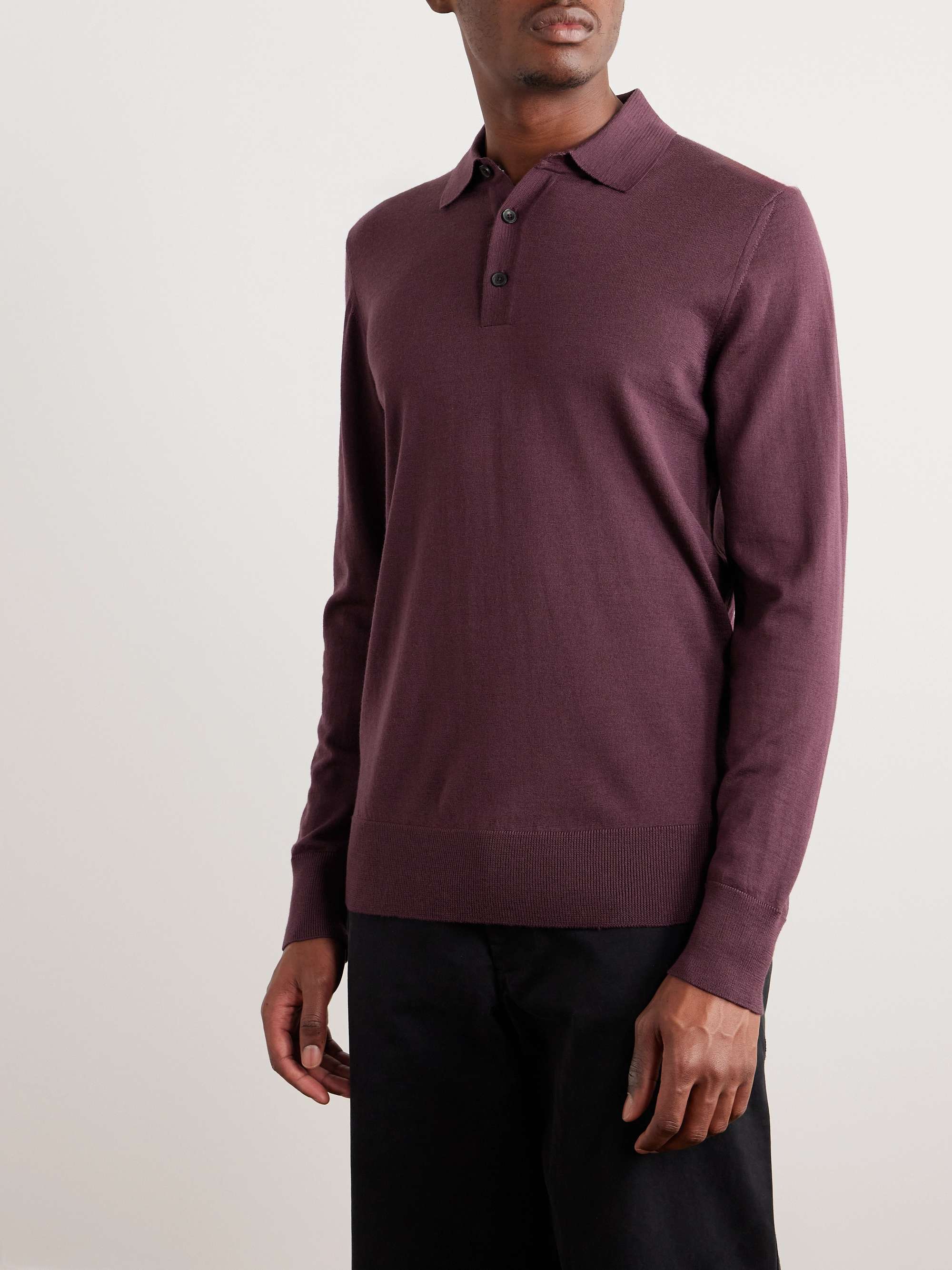 MR P. Gerry Merino Wool Polo Shirt for Men | MR PORTER