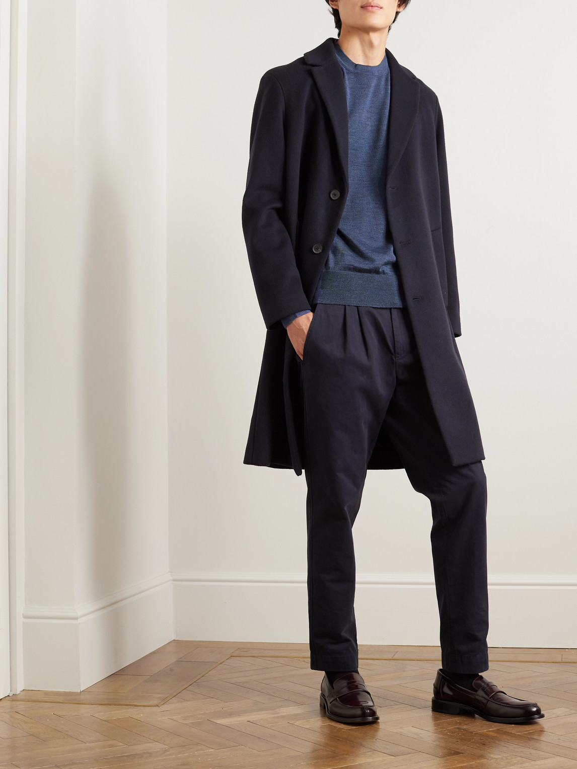  Mr P. - Slim-fit Merino Wool Sweater - Men - Blue - Xxl 