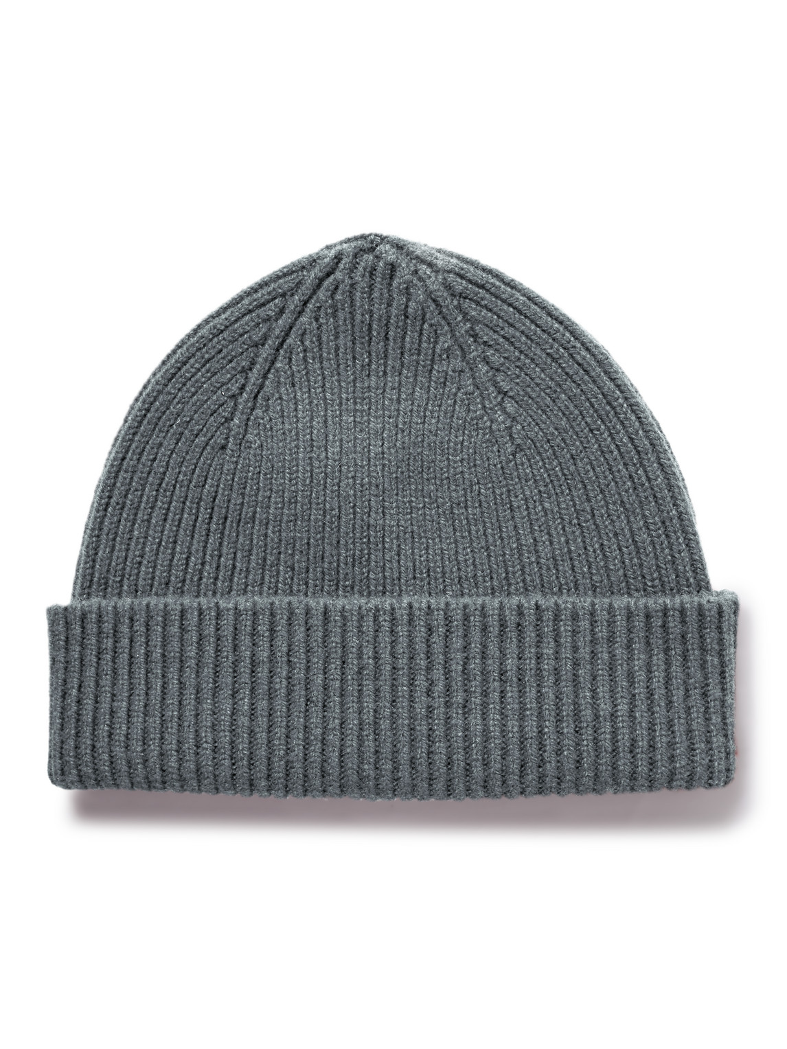 Mr P Ribbed Wool Beanie In Blue