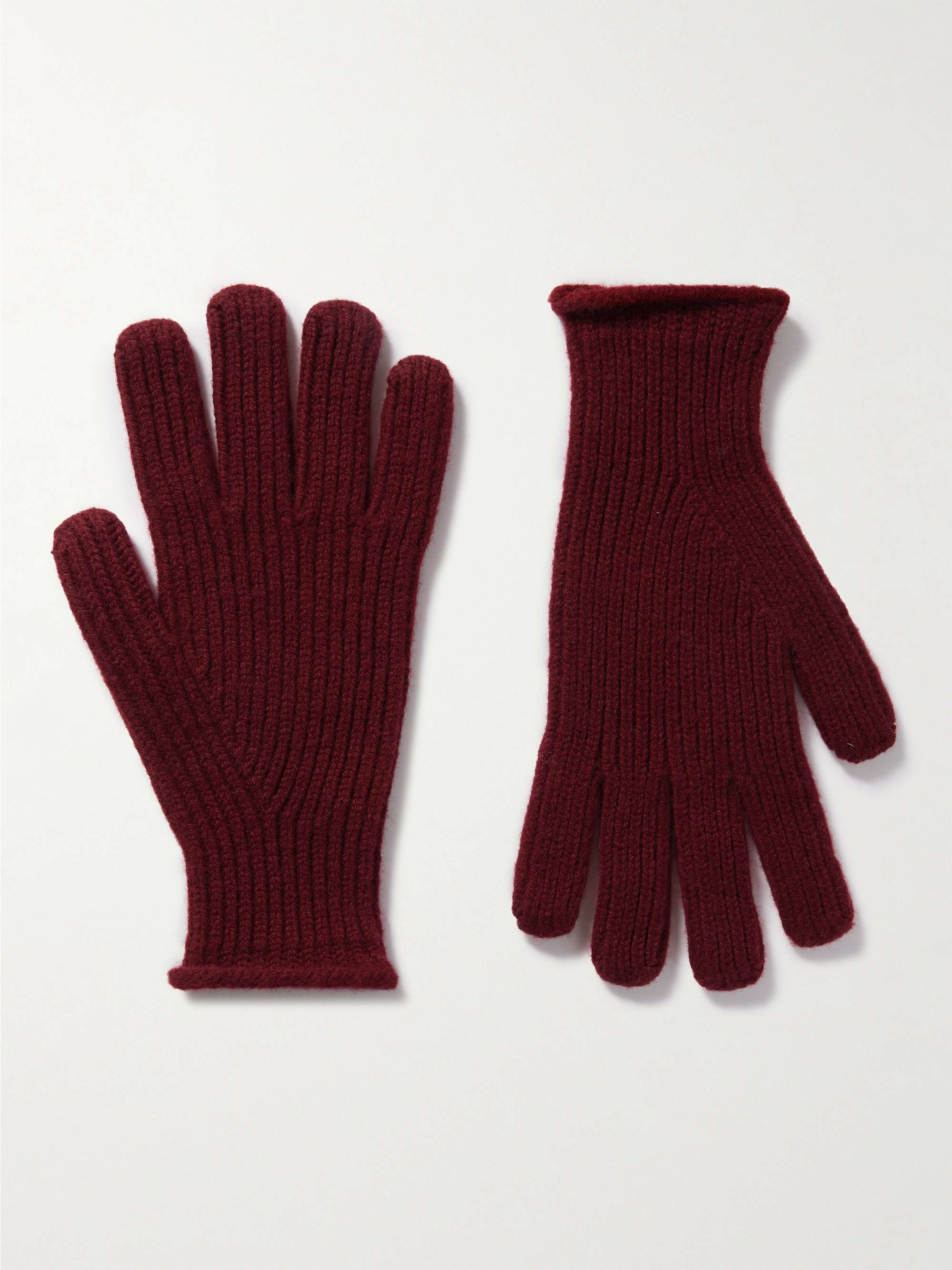 MR P. Ribbed Wool Gloves for Men