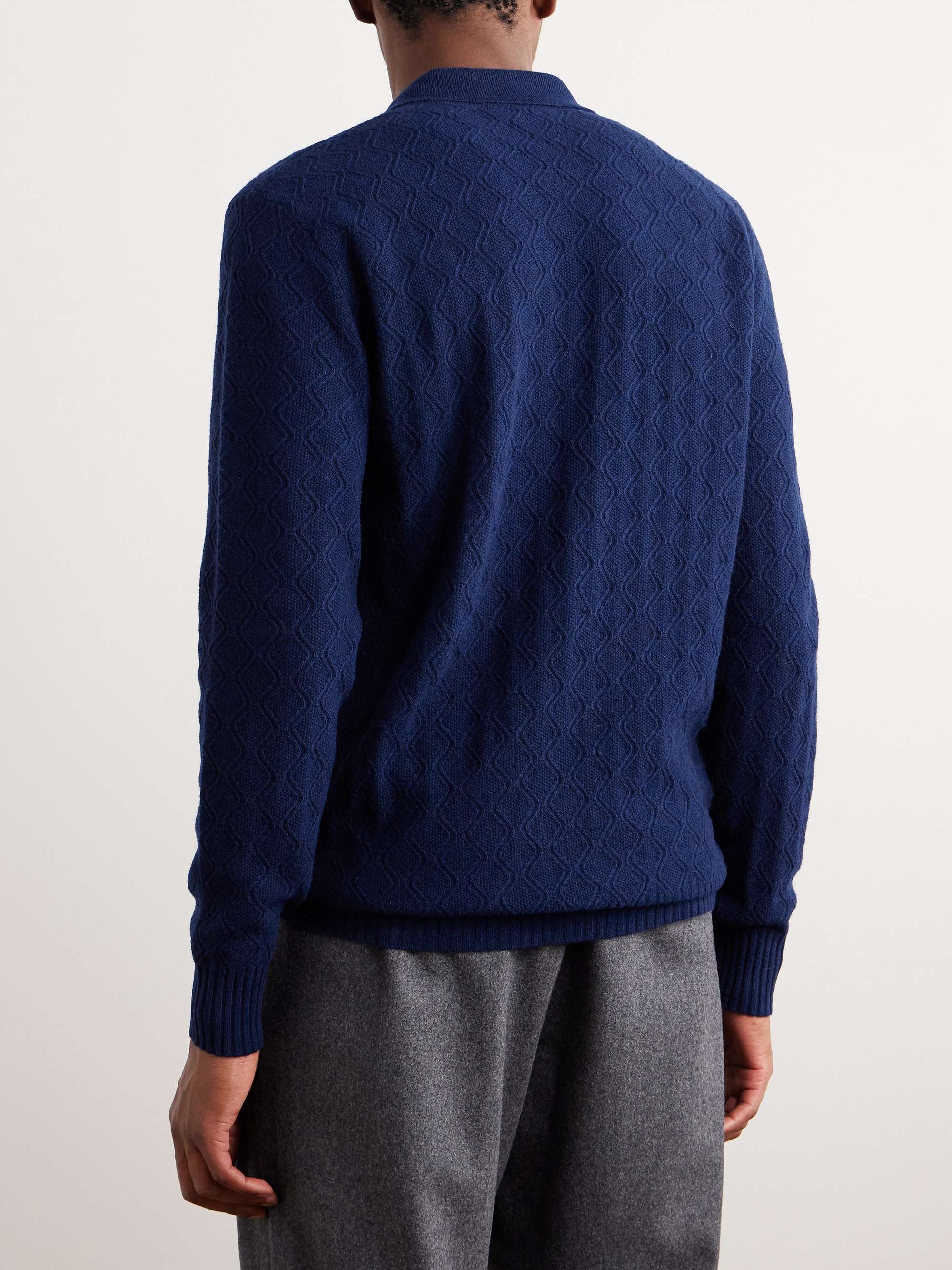 MR P. Honeycomb-Knit Wool Polo Shirt for Men | MR PORTER
