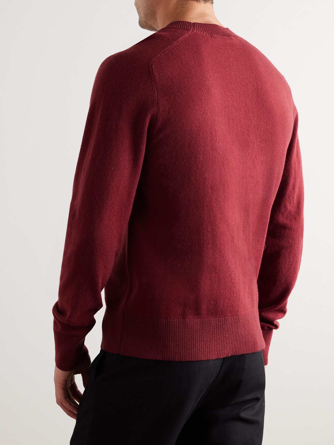 Shop Mr P Billy Wool Sweater In Burgundy