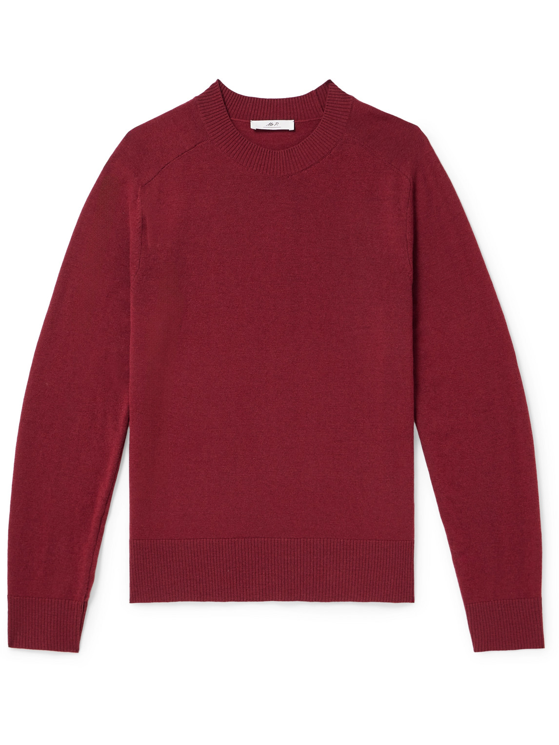 Mr P Billy Wool Sweater In Burgundy