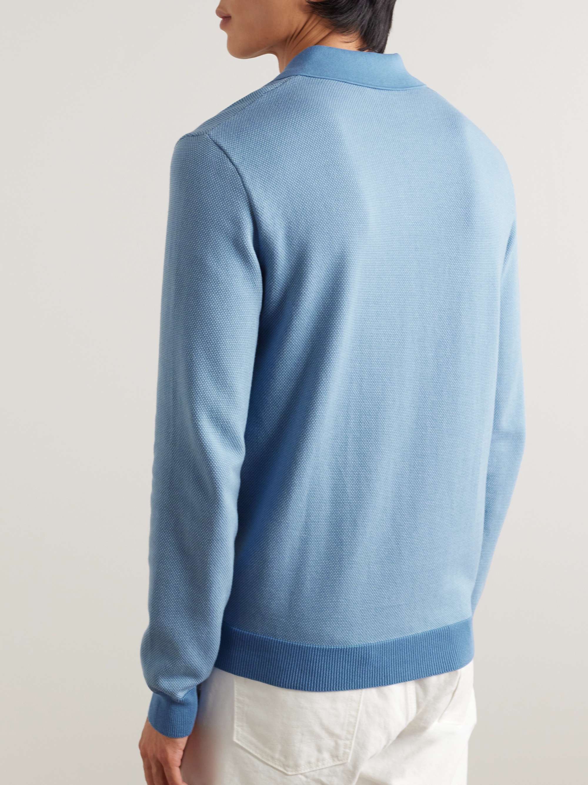 MR P. Johnny Birdseye Cotton Polo Shirt