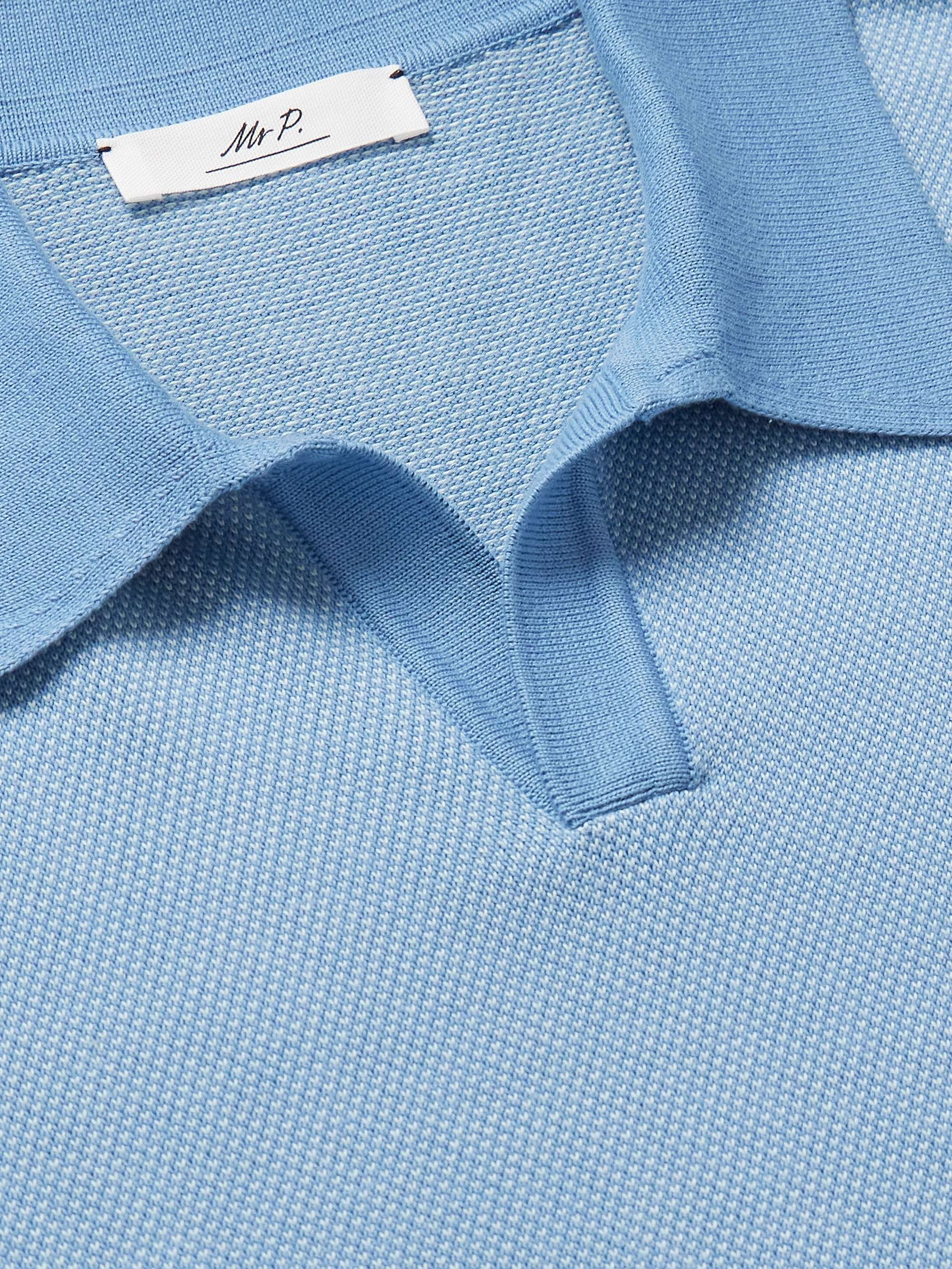 MR P. Johnny Birdseye Cotton Polo Shirt